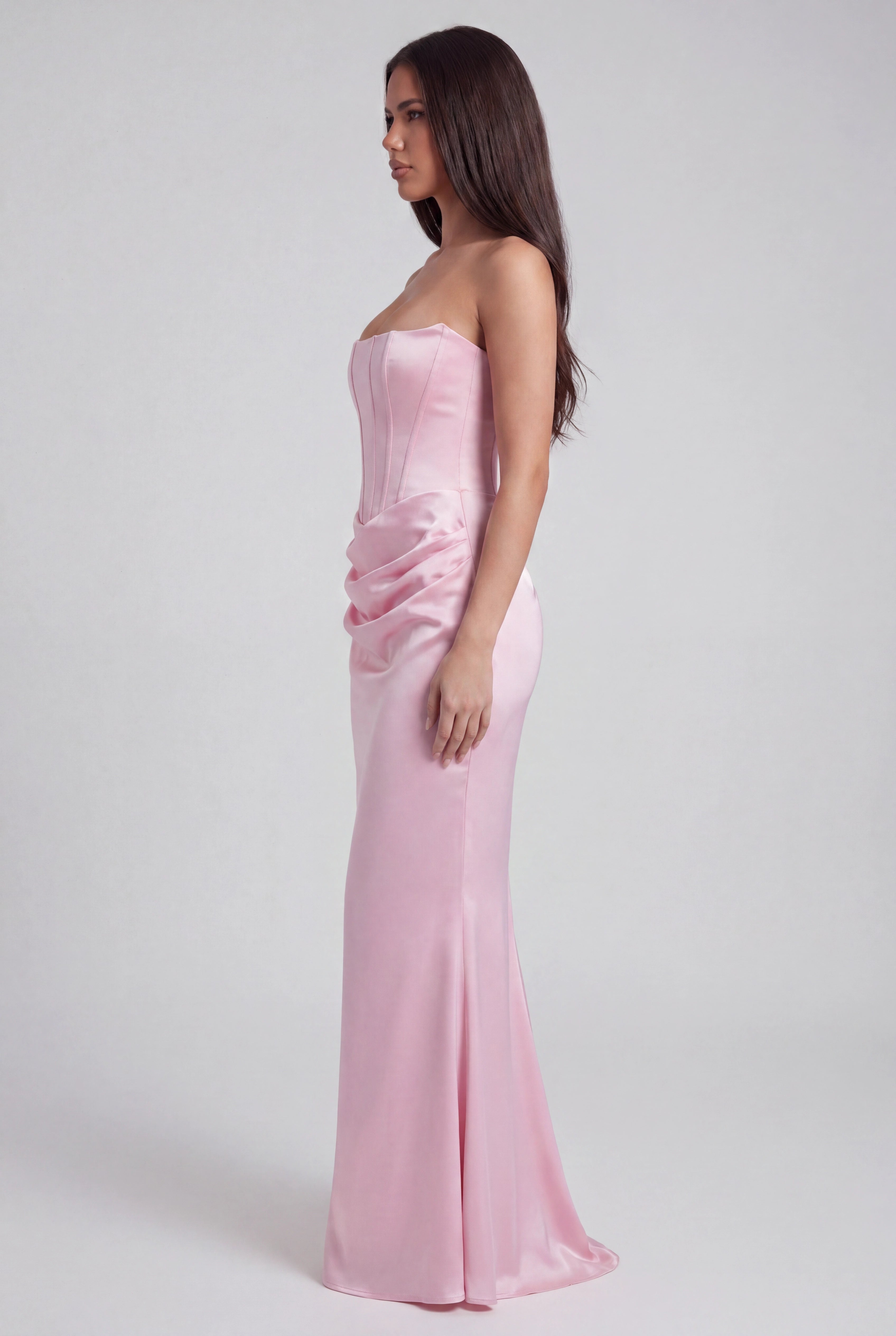 Eliza Strapless Corset Maxi Dress