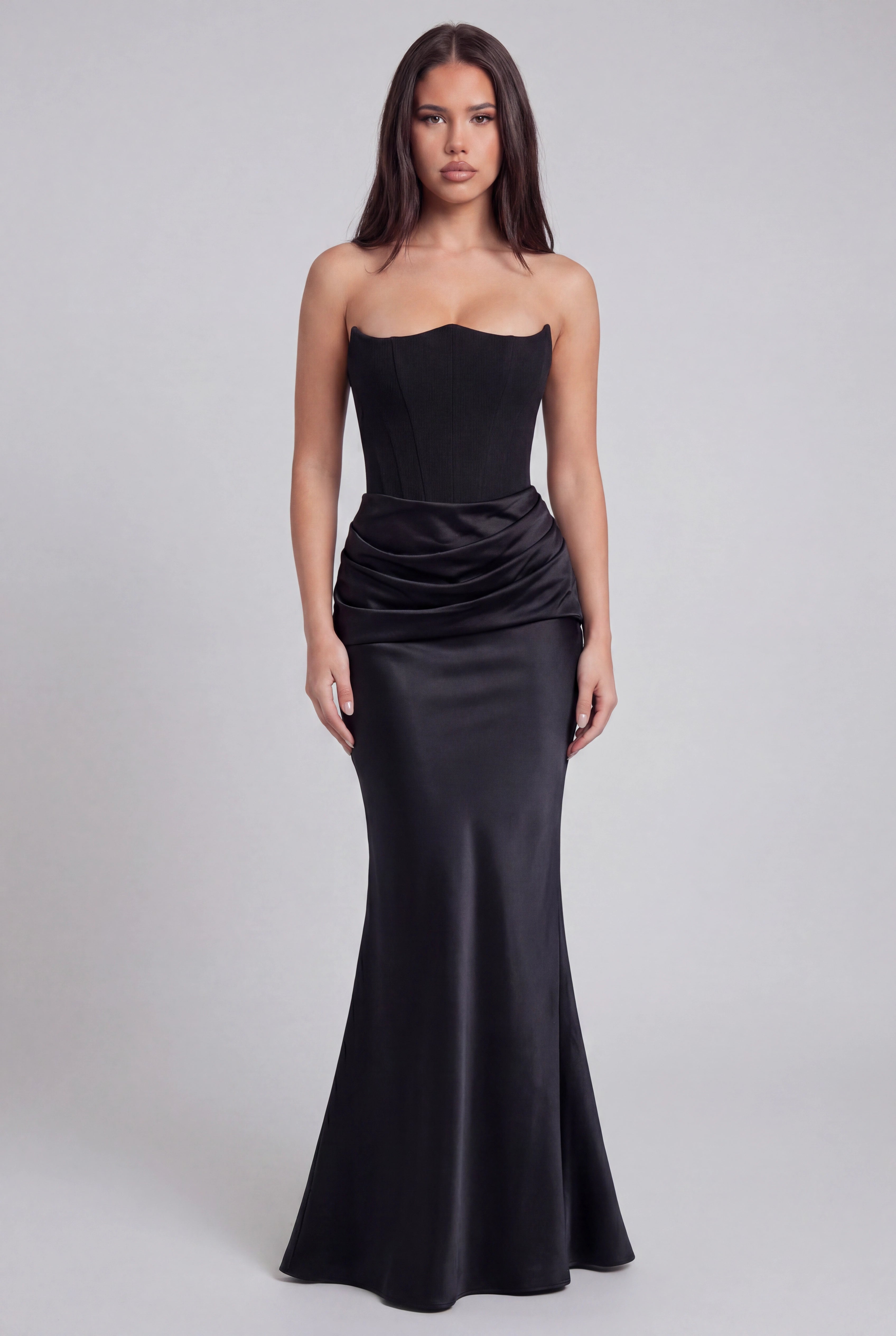 Eliza Strapless Corset Maxi Dress
