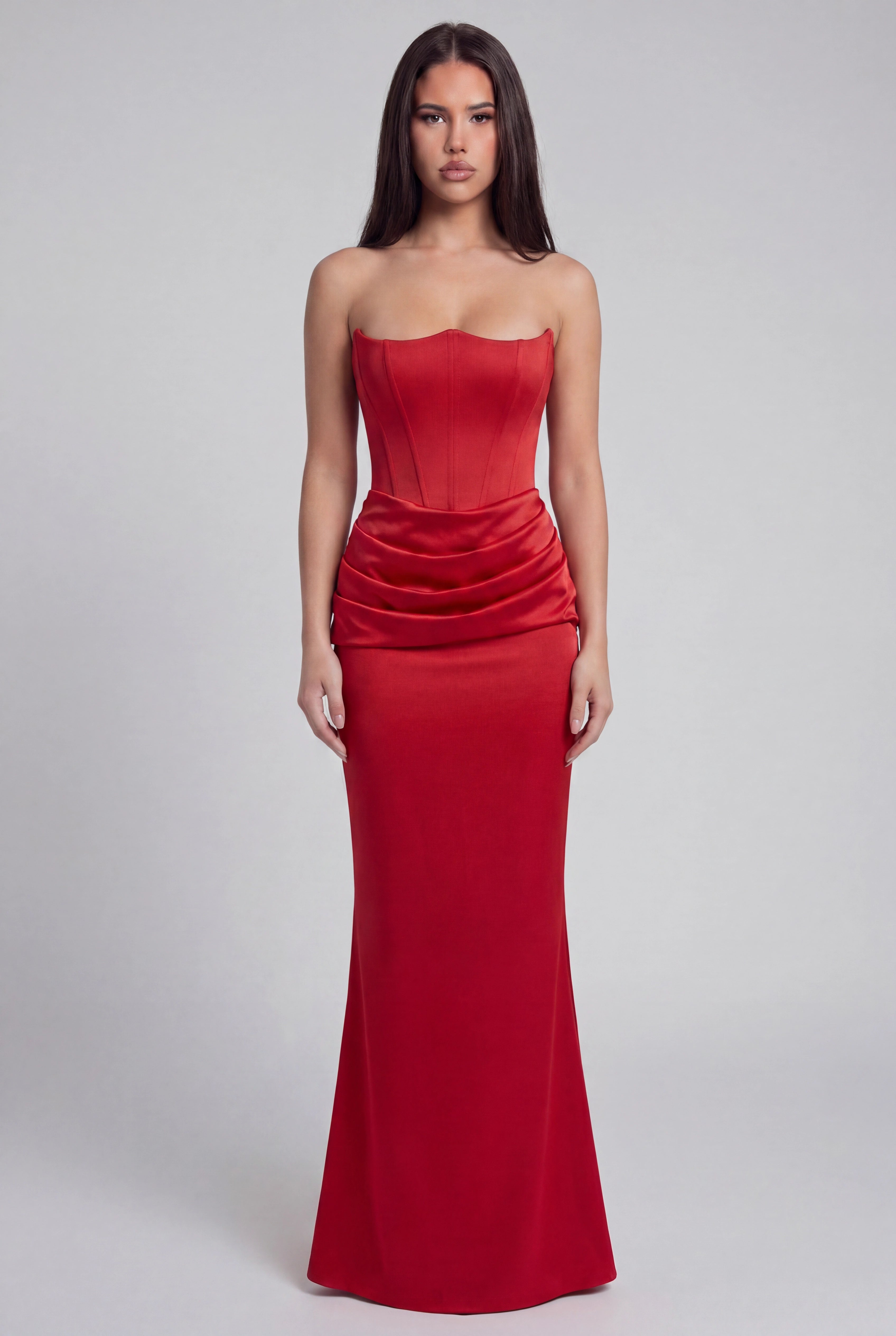 Eliza Strapless Corset Maxi Dress