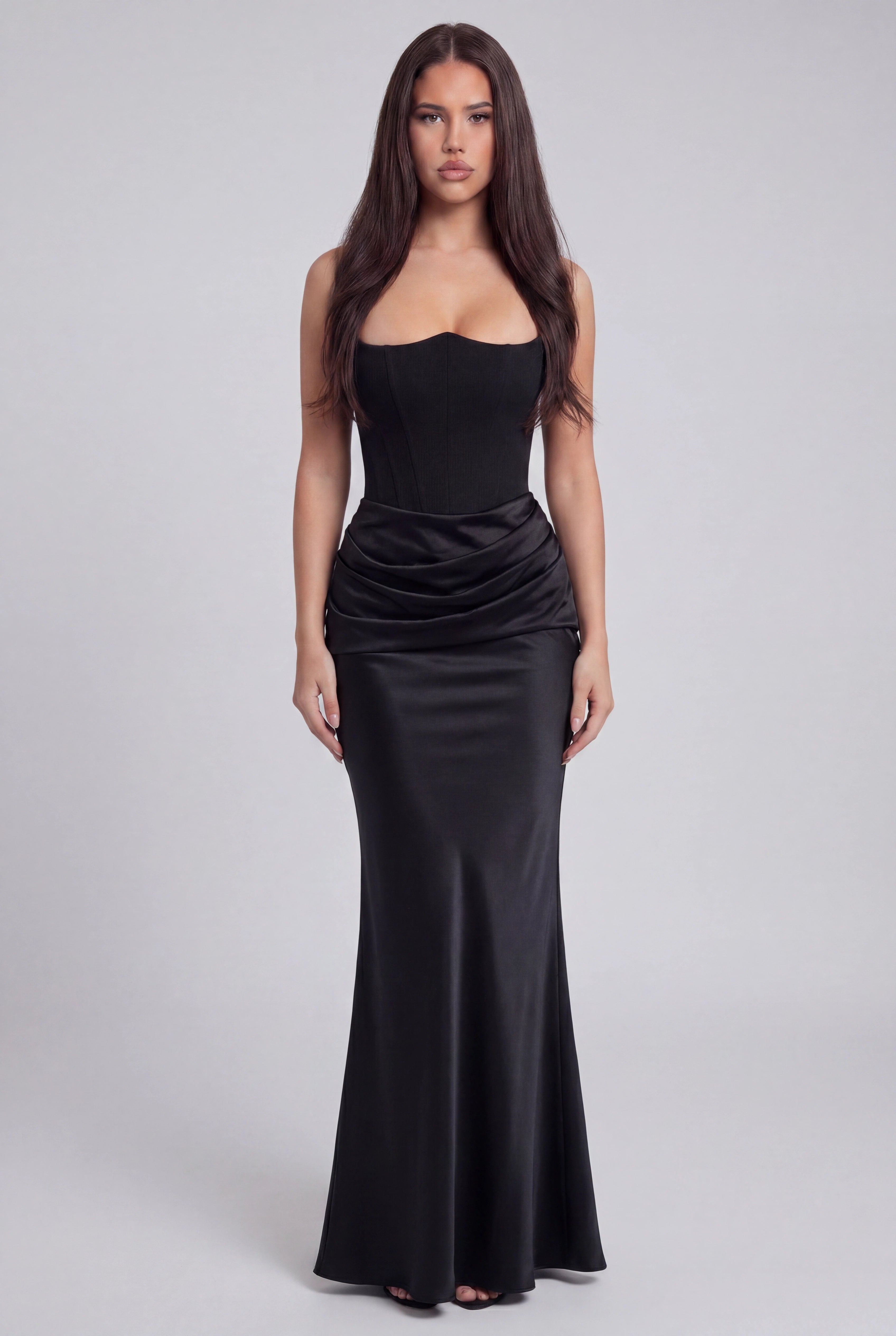 Eliza Strapless Corset Maxi Dress