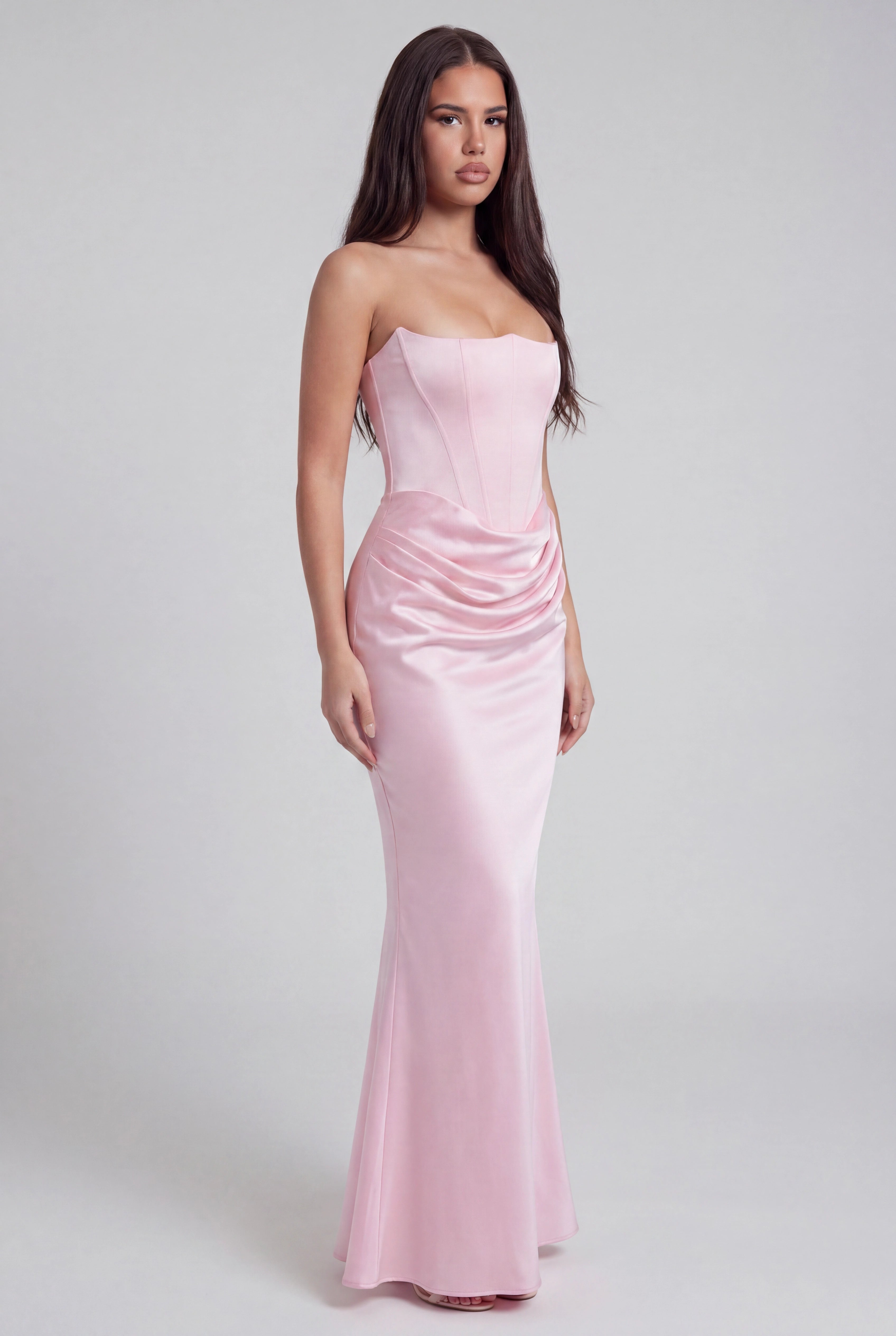 Eliza Strapless Corset Maxi Dress