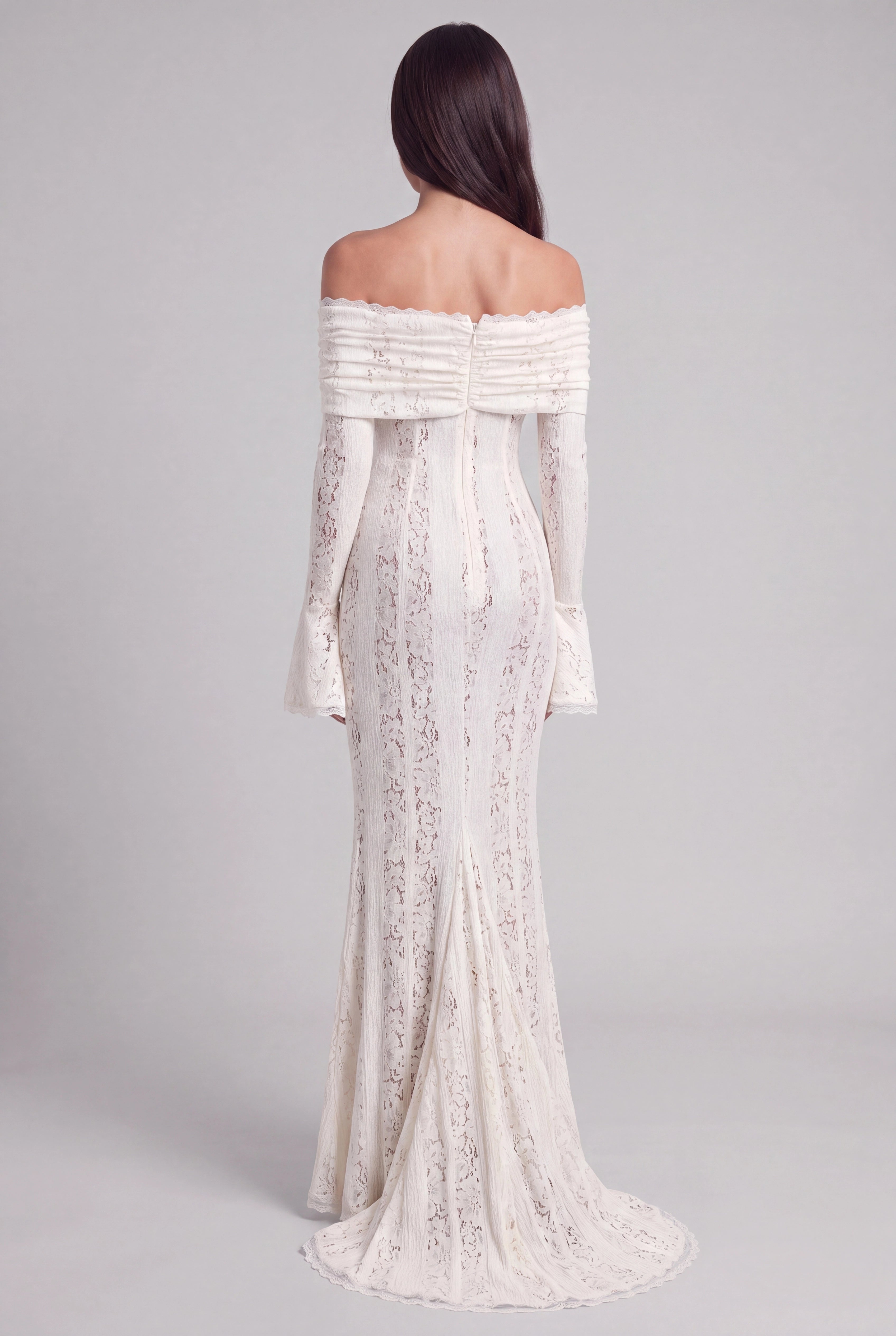 Qetsiyah Floral Lace Off Shoulder Maxi Dress