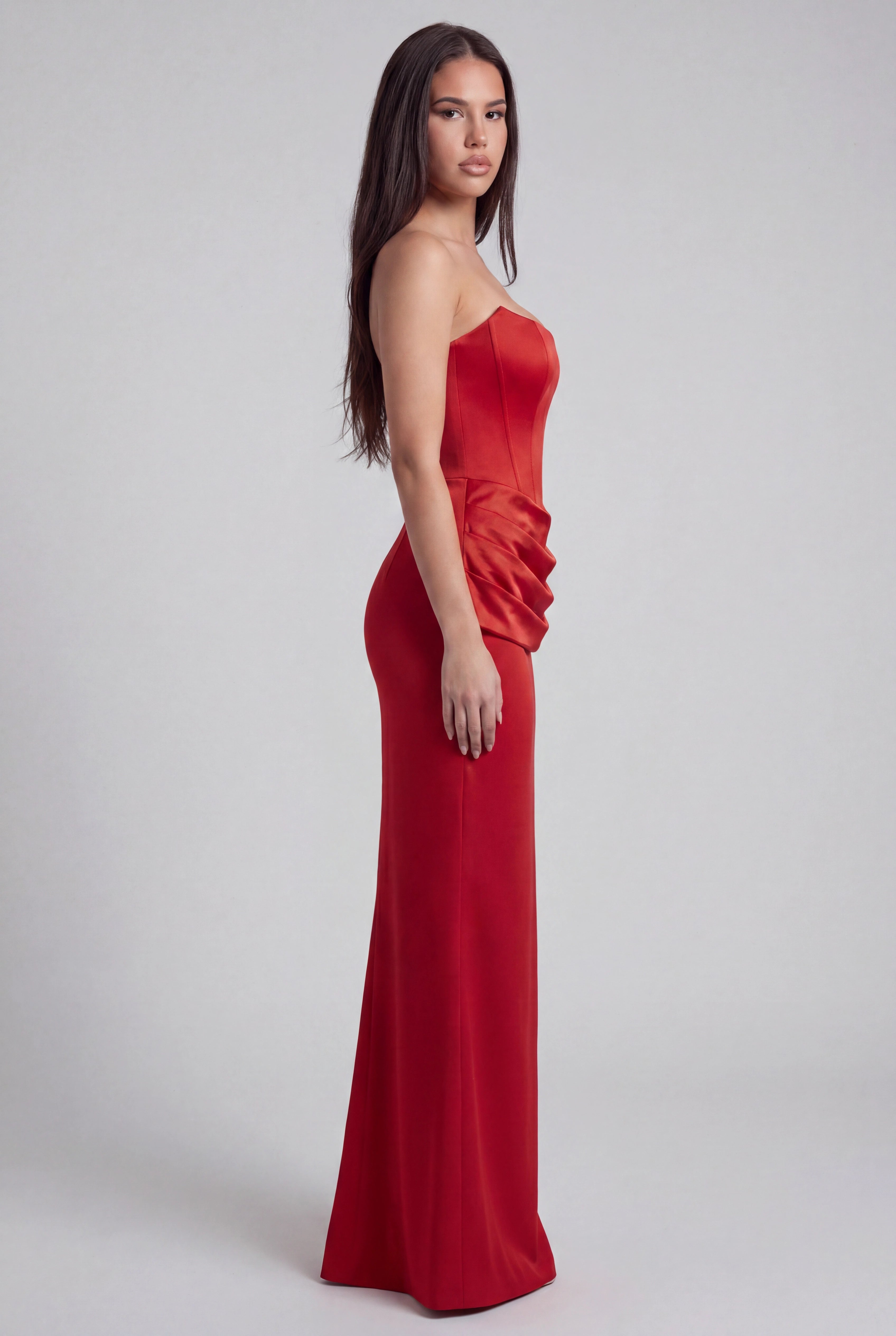 Eliza Strapless Corset Maxi Dress