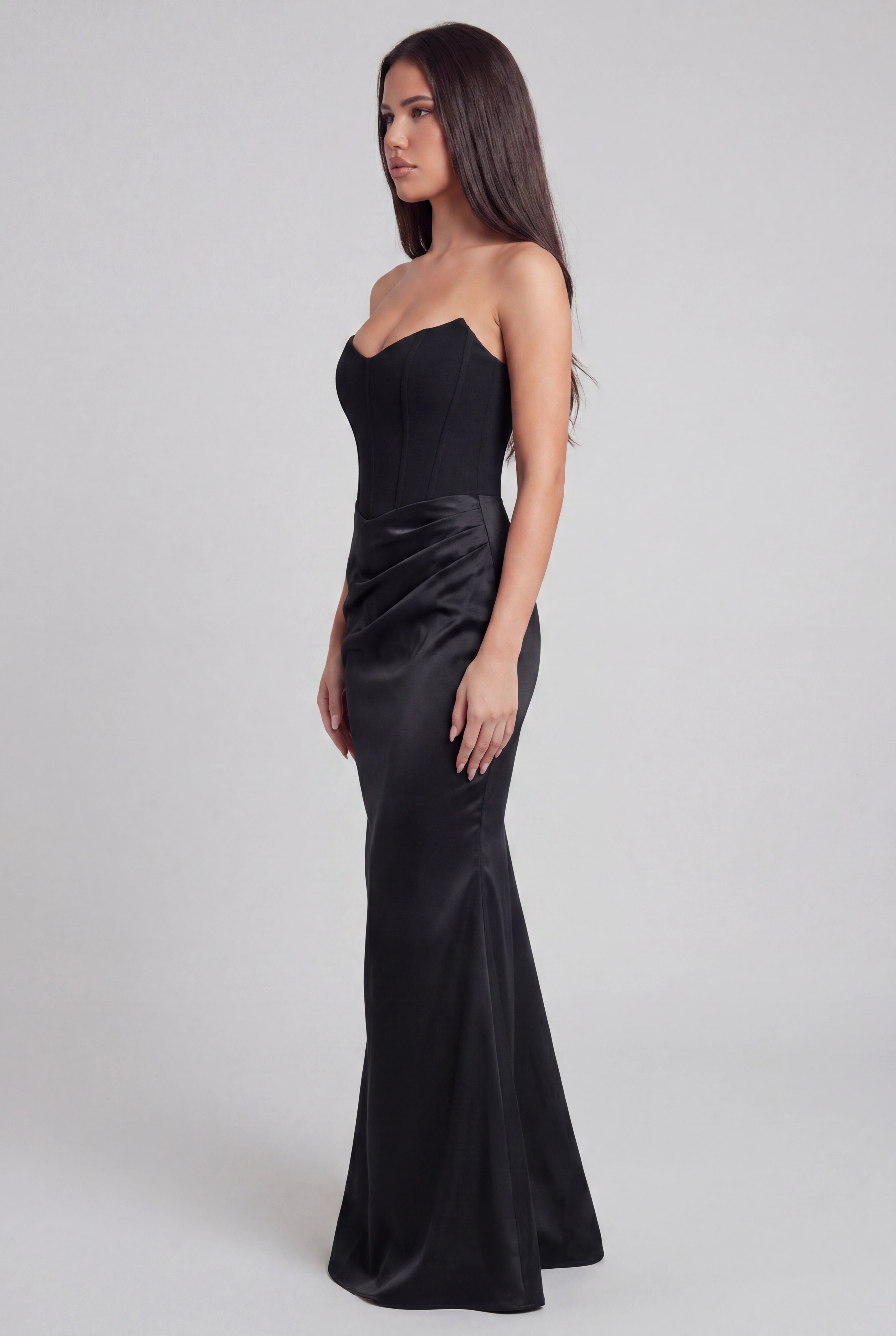 Eliza Strapless Corset Maxi Dress