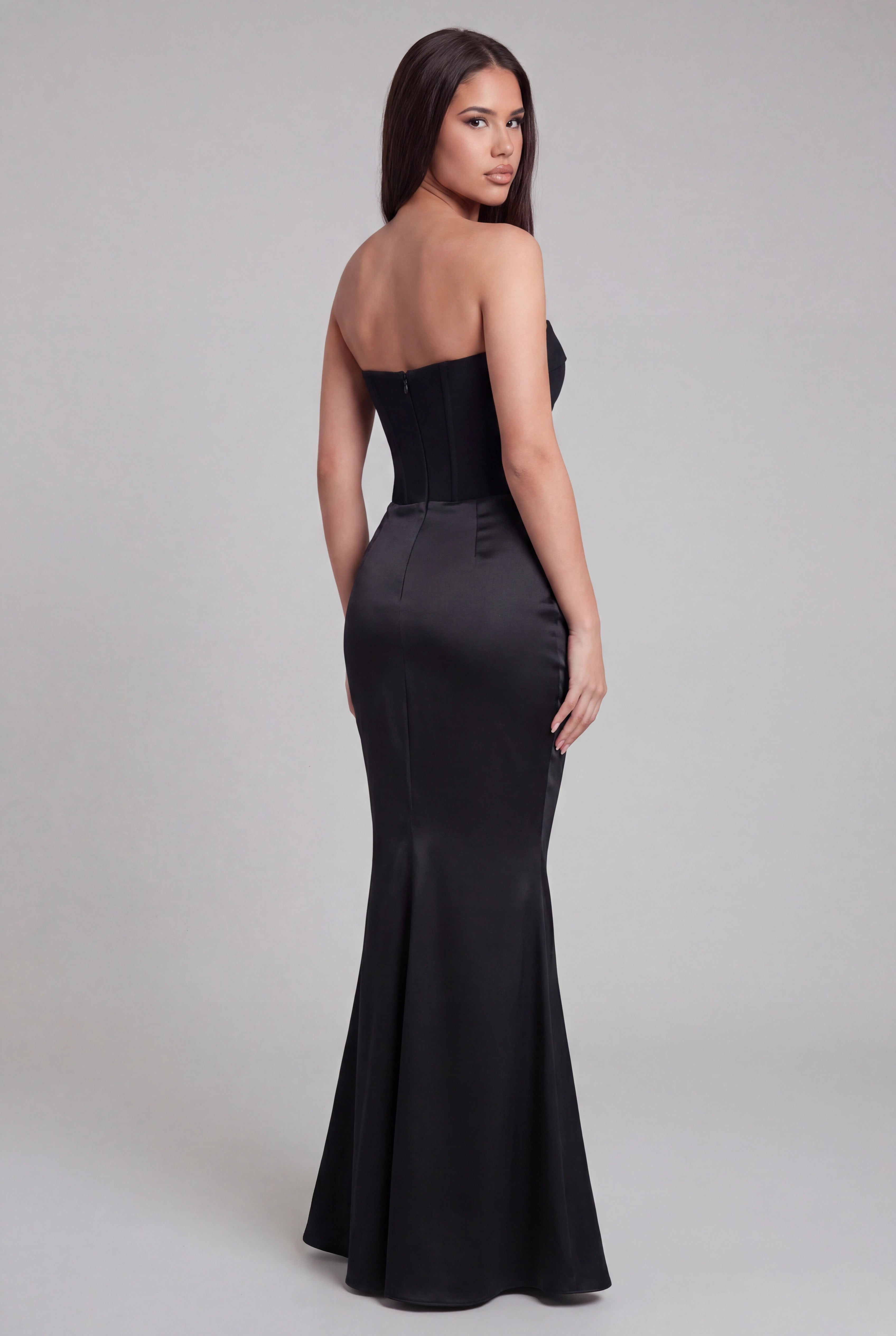 Eliza Strapless Corset Maxi Dress