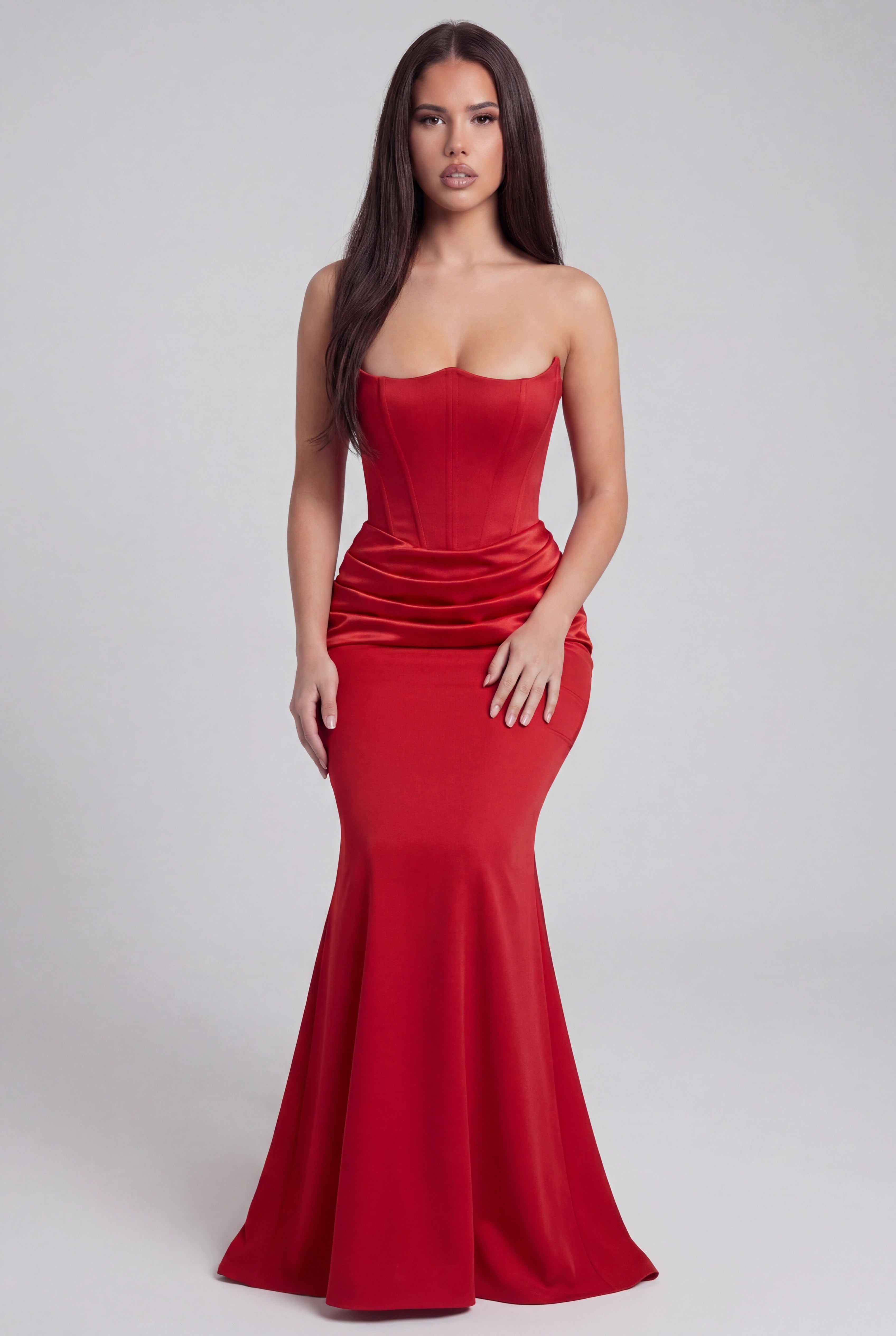 Eliza Strapless Corset Maxi Dress