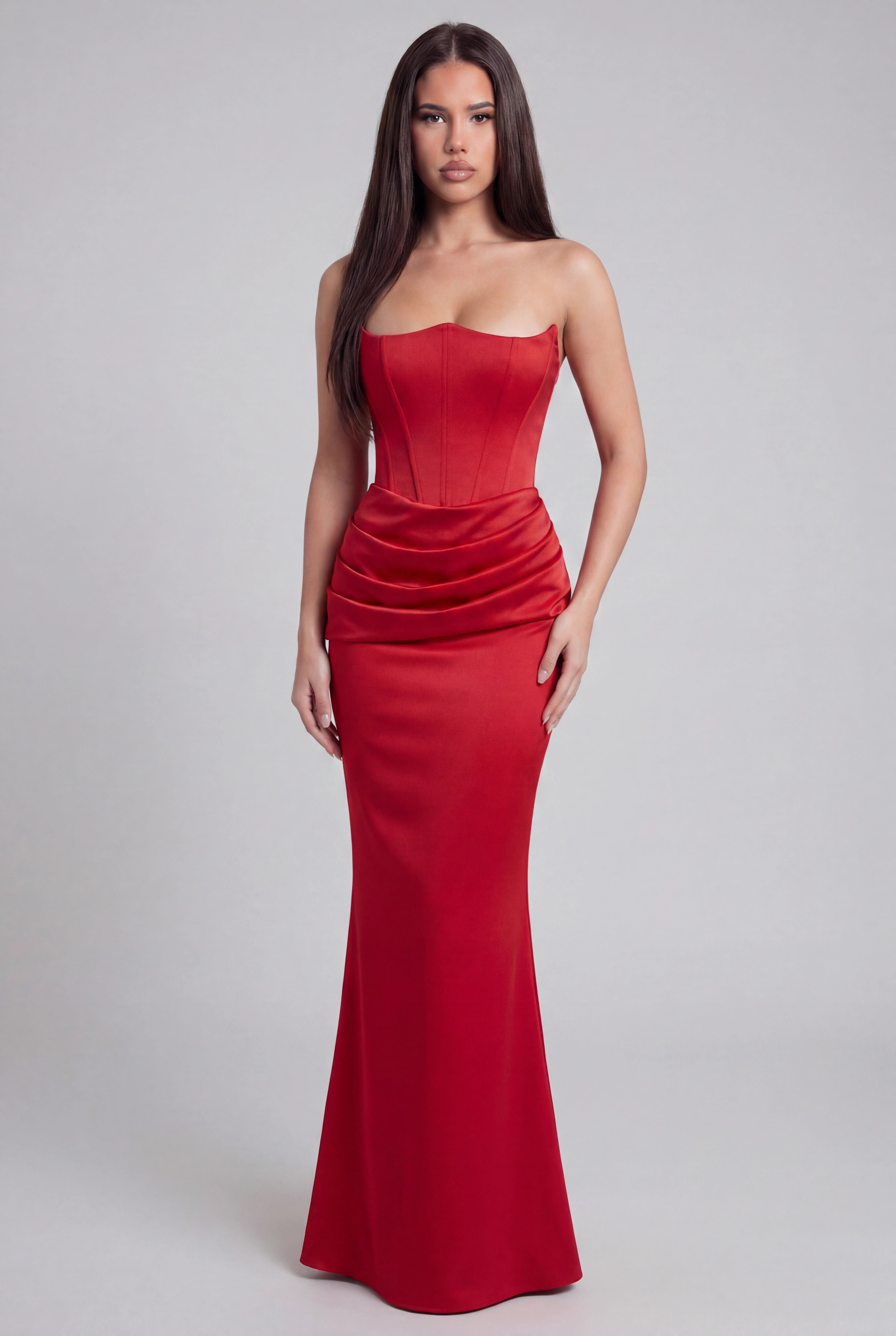 Eliza Strapless Corset Maxi Dress