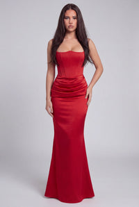 Eliza Strapless Corset Maxi Dress
