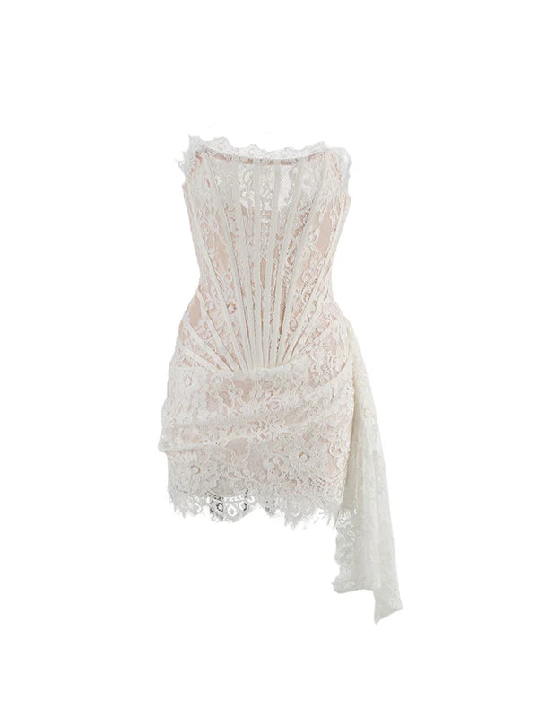 Yanna Strapless Lace Mini Dress