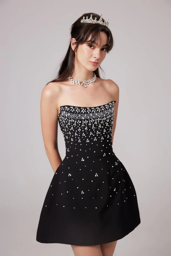 Cassandra Embellished Mini Dress - Livetta