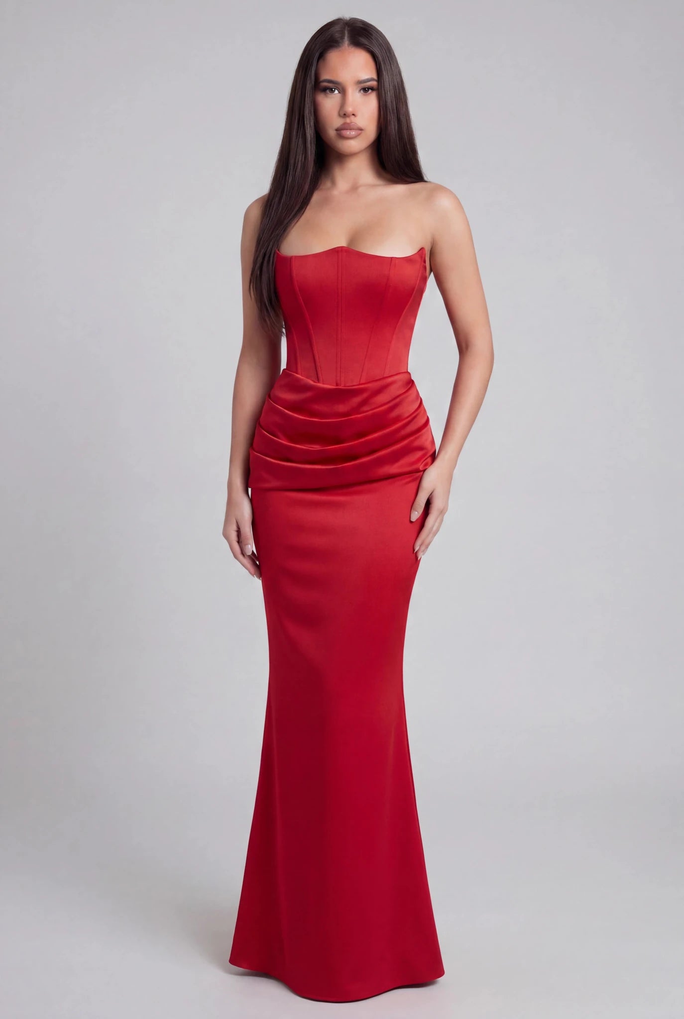 Eliza Strapless Corset Maxi Dress - Livetta