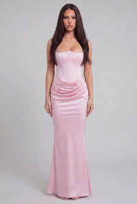 Eliza Strapless Corset Maxi Dress - Livetta