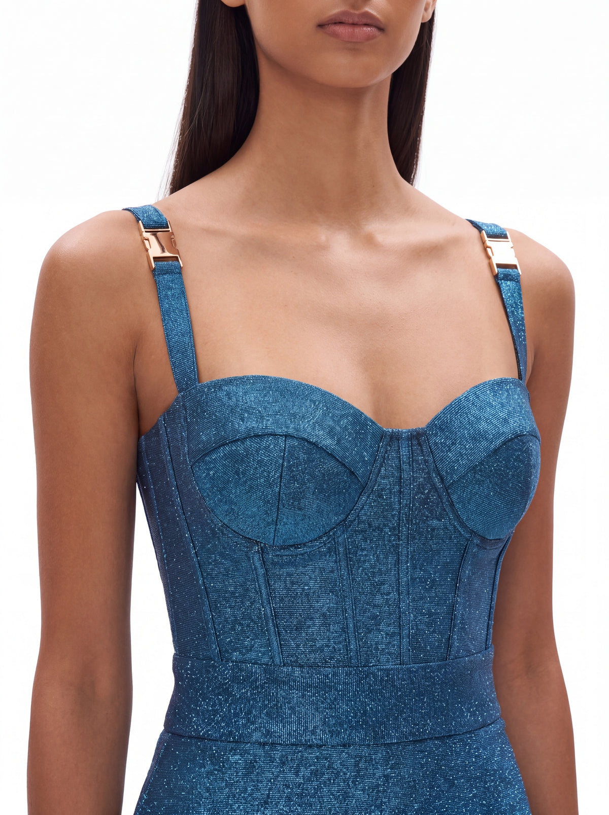 Saige Sleeveless V-Neck Bandage Maxi Dress