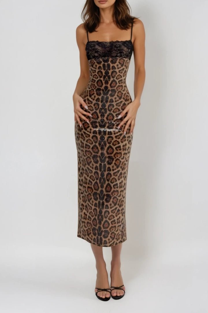 Leopold Spaghetti Sequin Maxi Dress - Livetta