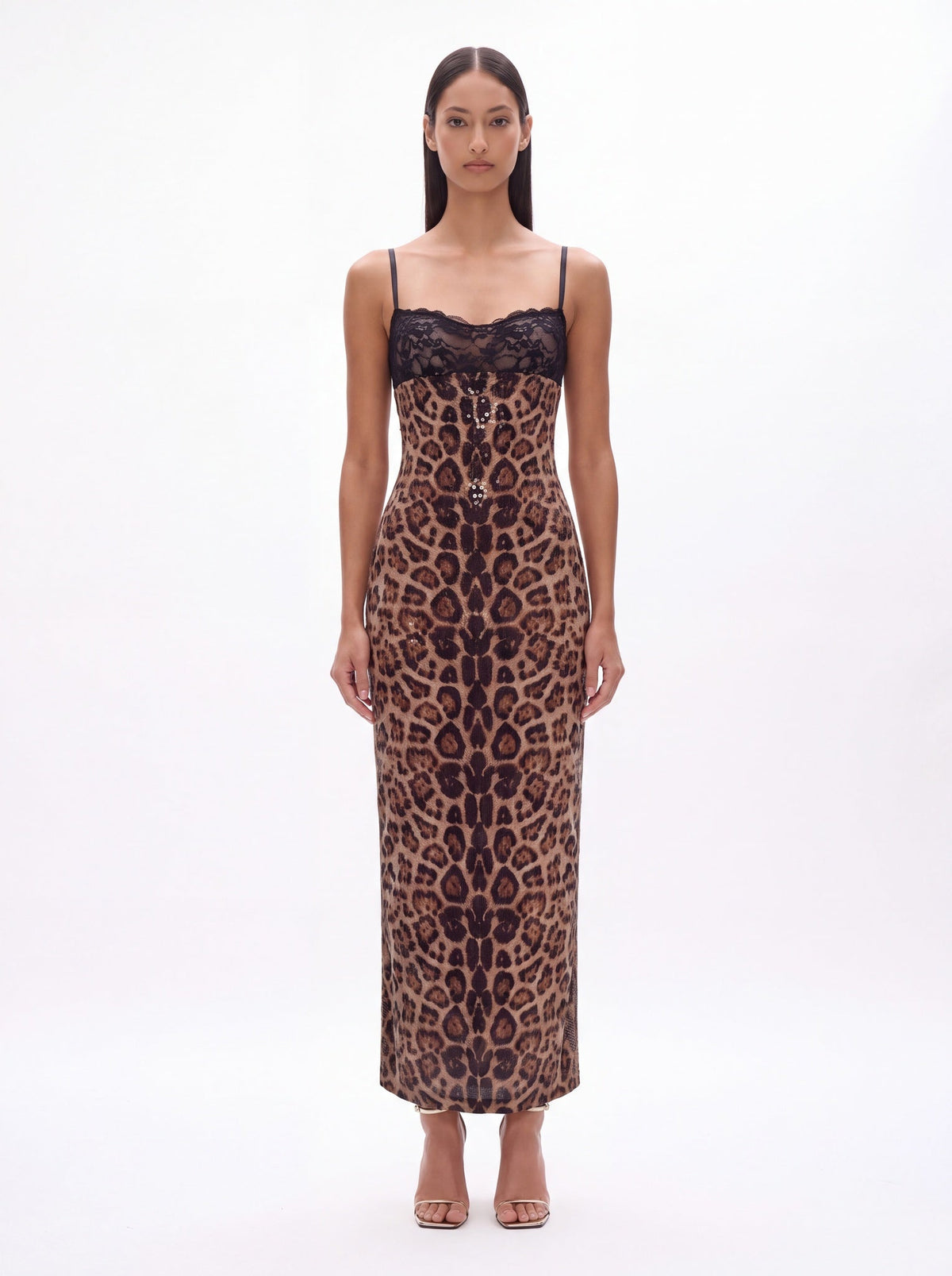 Leopold Spaghetti Sequin Maxi Dress - Livetta