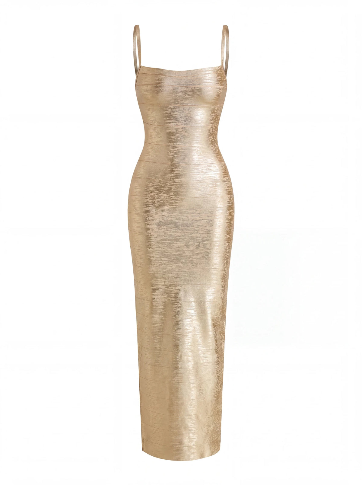 Lucinda Classic Contour Metallic Bandage Maxi Dress - Livetta
