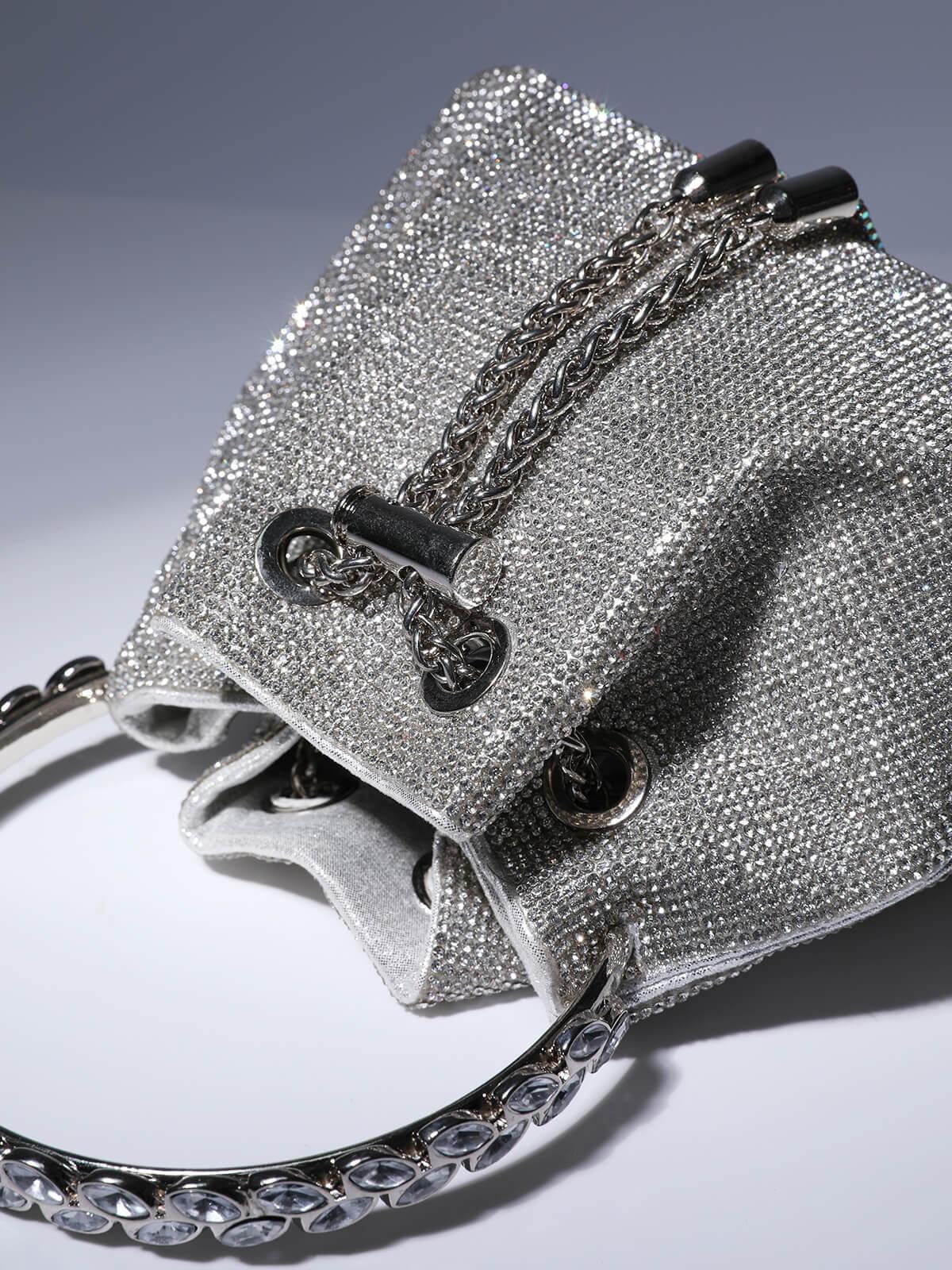 Mel Crystal Embellished Bucket Bag - Livetta