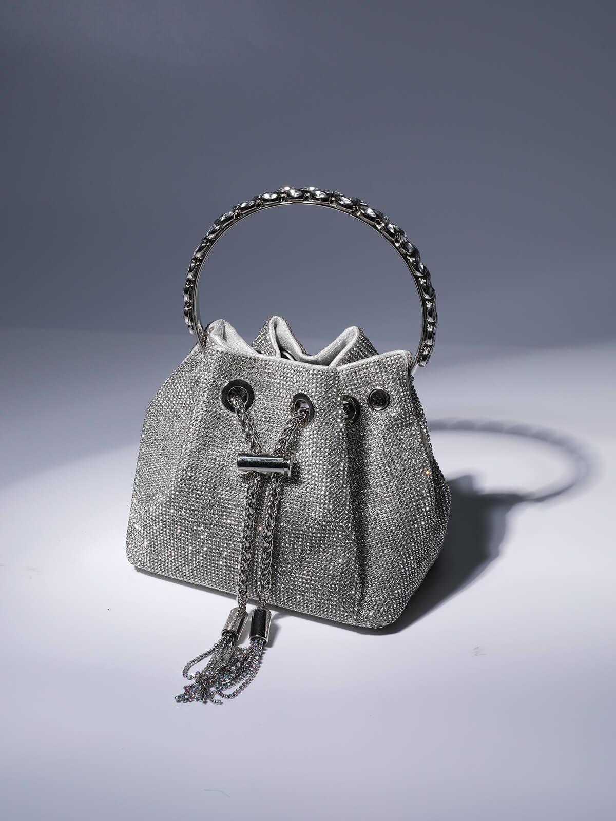 Mel Crystal Embellished Bucket Bag - Livetta
