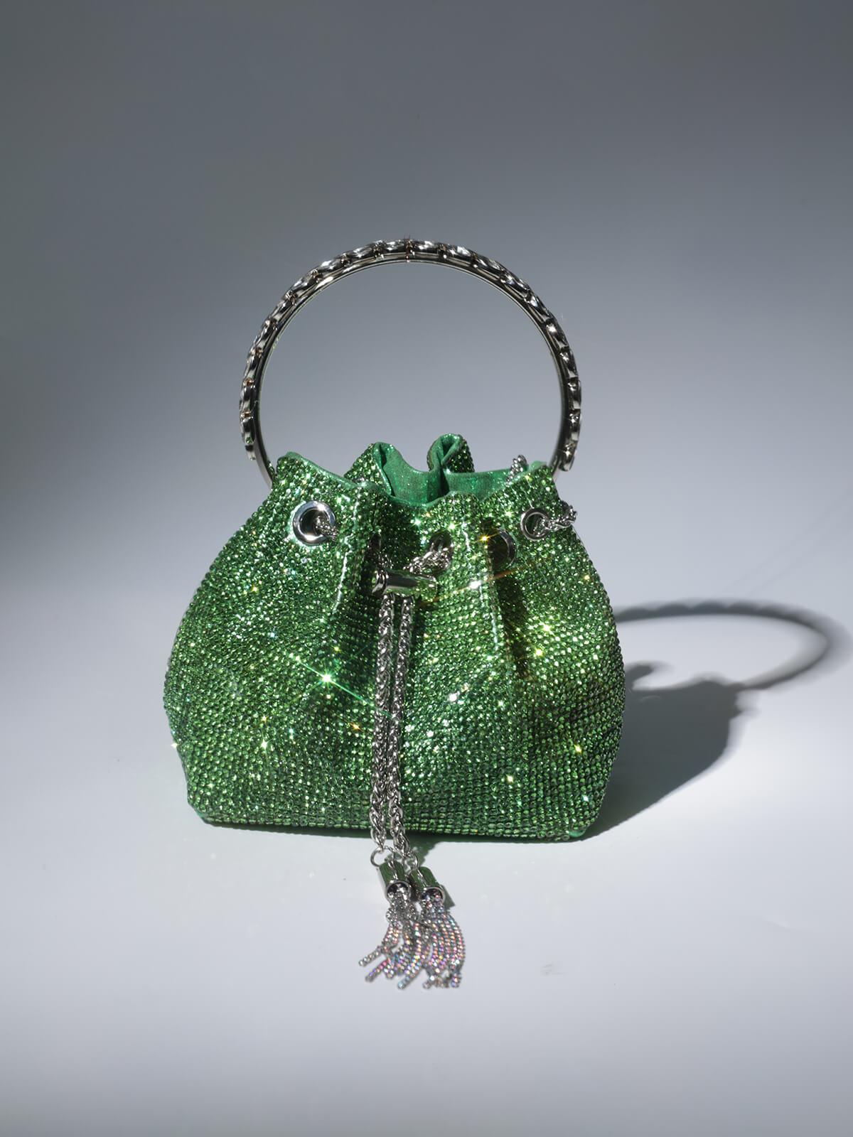 Mel Crystal Embellished Bucket Bag - Livetta
