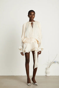 Melinda Pleated Ruffled Mini Dress - Livetta