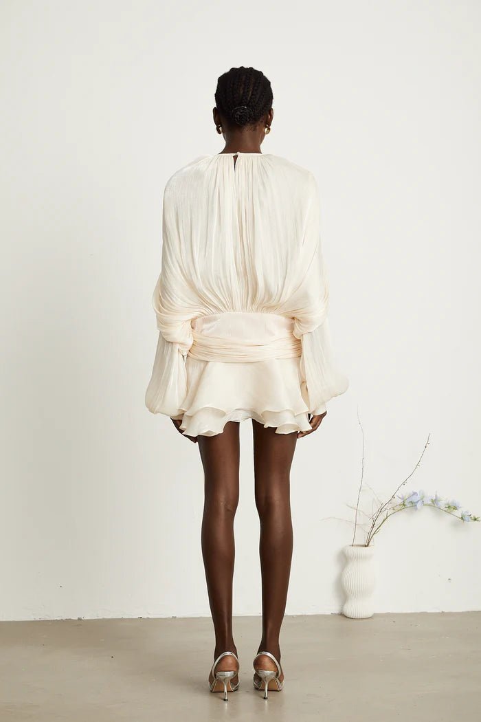 Melinda Pleated Ruffled Mini Dress - Livetta