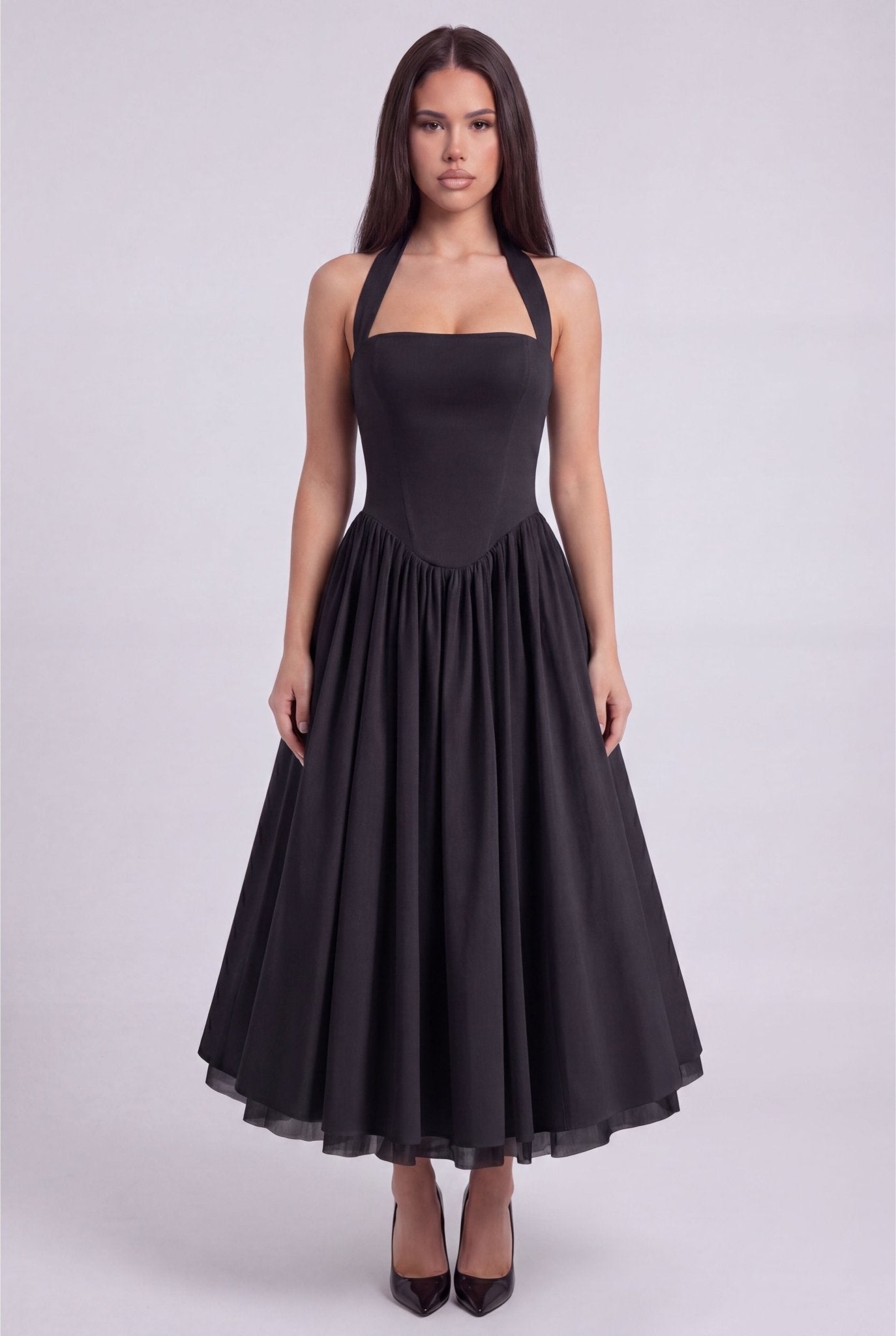 black monika midi dress Free People Free-est Monika Midi Dress
