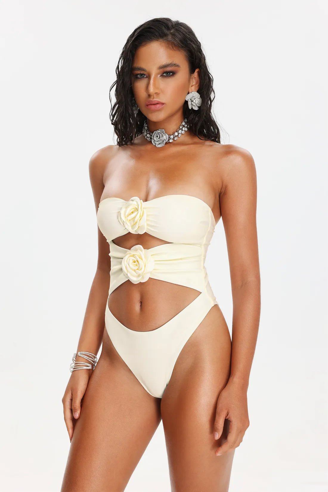 Paula Flower Cut Out Swimsuit - Livetta
