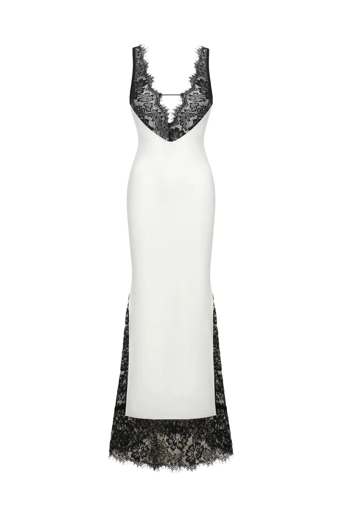Roxette Lace Deep V Maxi Dress - Livetta