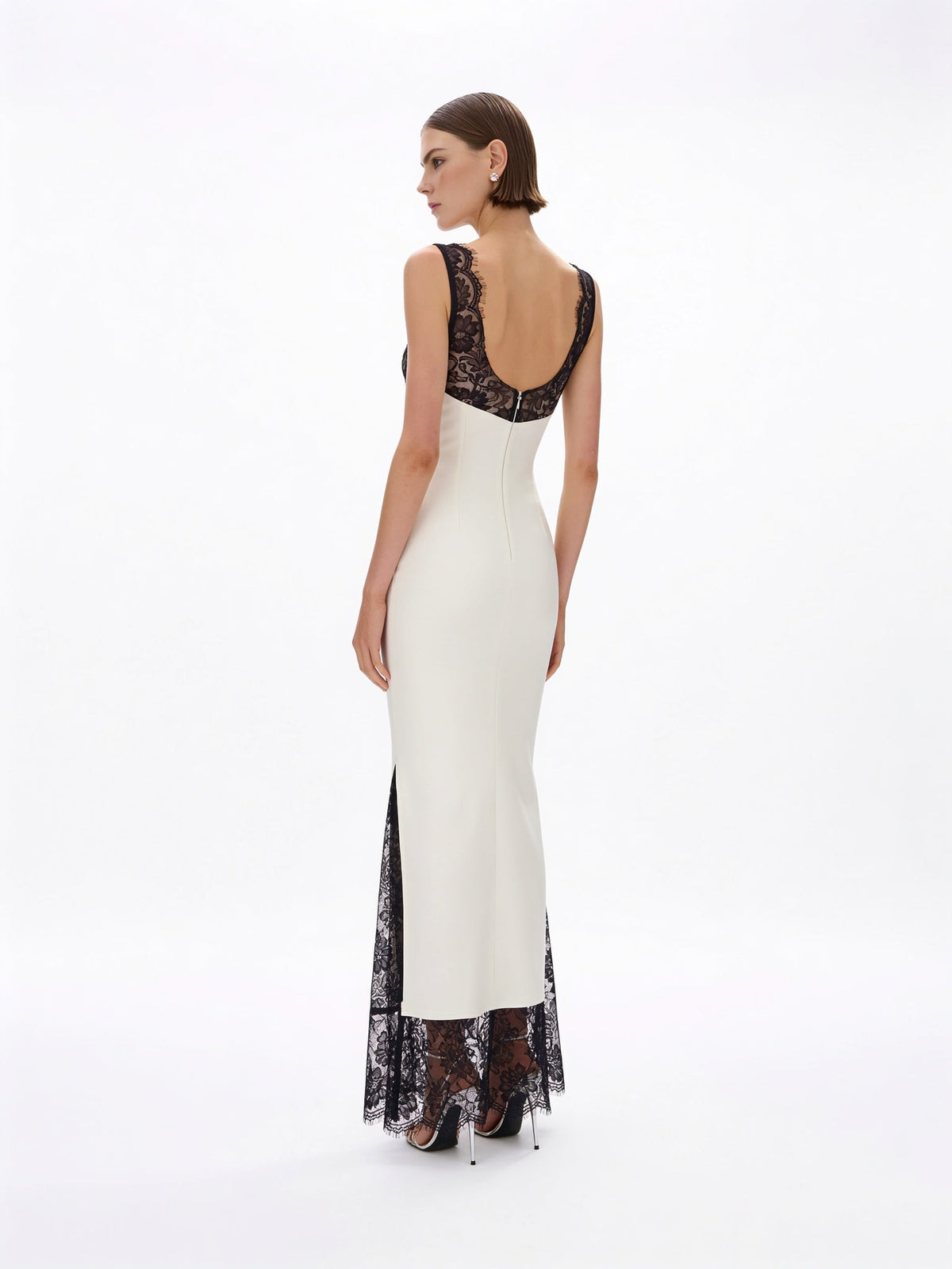 Roxette Lace Deep V Maxi Dress - Livetta