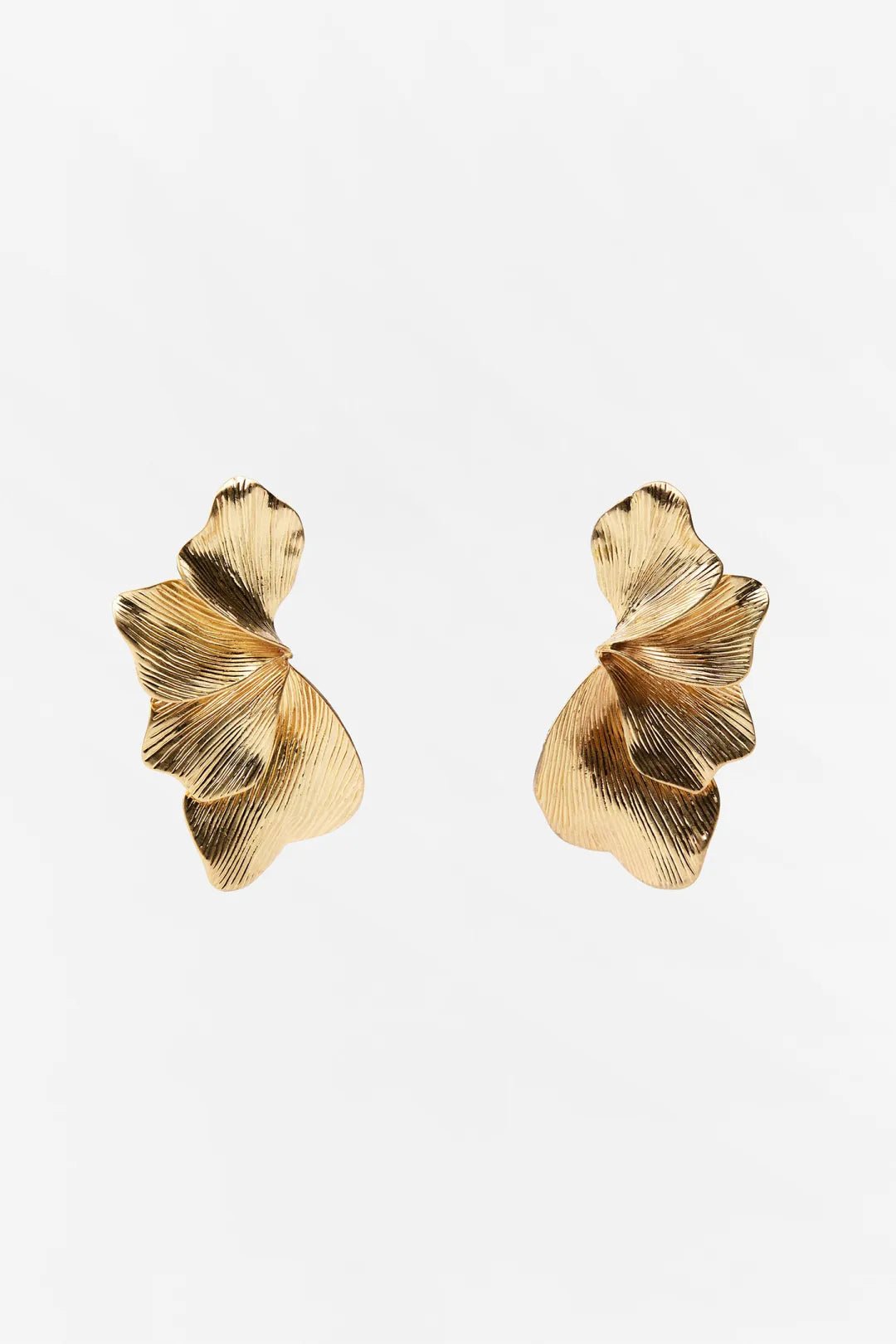 Summer Textured Leaf Drop Earrings - Livetta