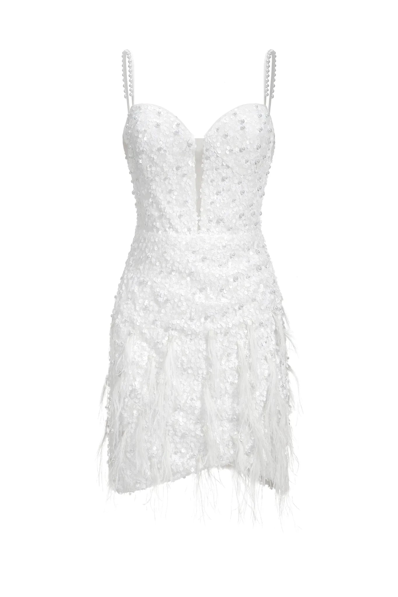 Tanya Feather Diamond Mini Dress - Livetta