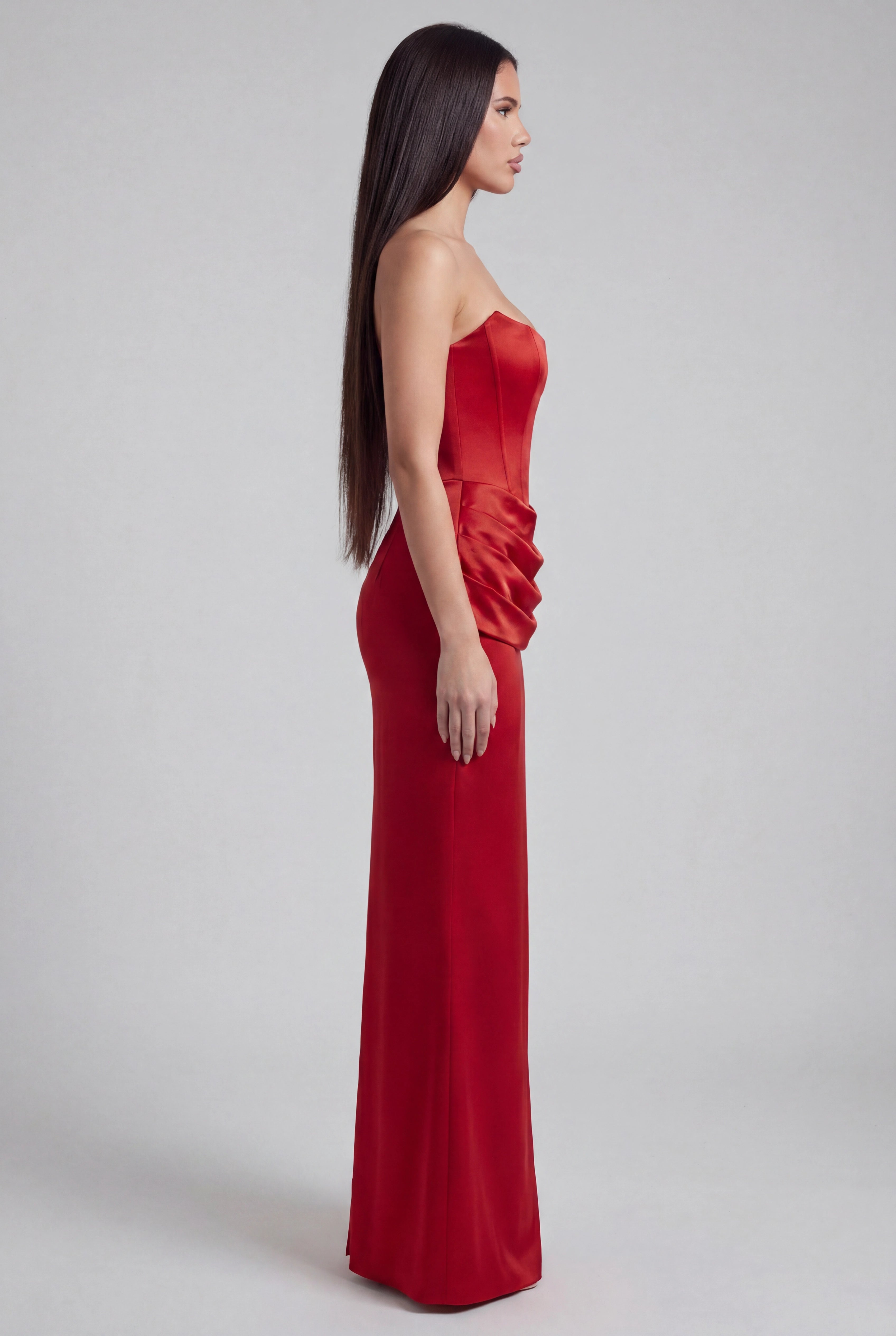 Eliza Strapless Corset Maxi Dress