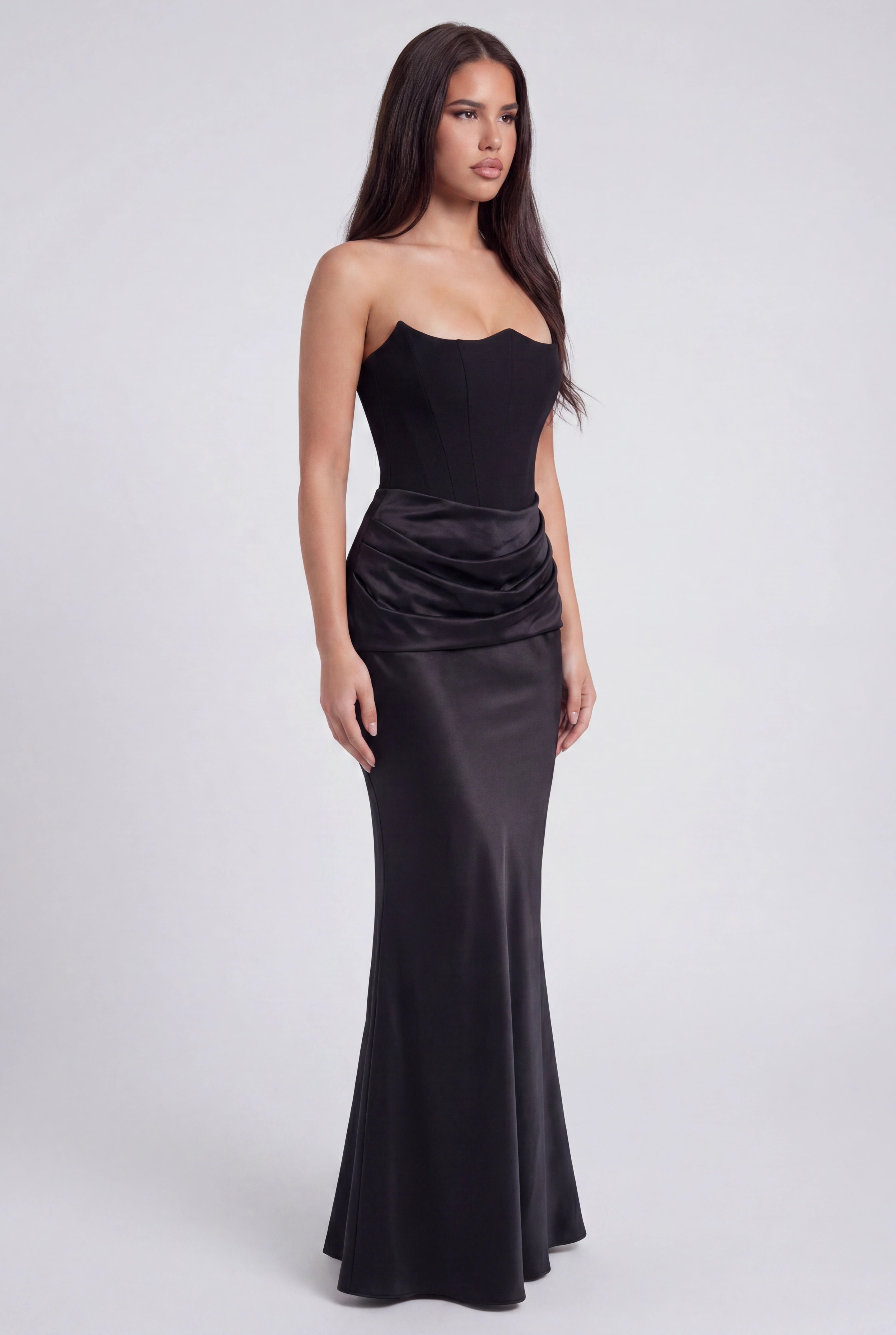 Eliza Strapless Corset Maxi Dress
