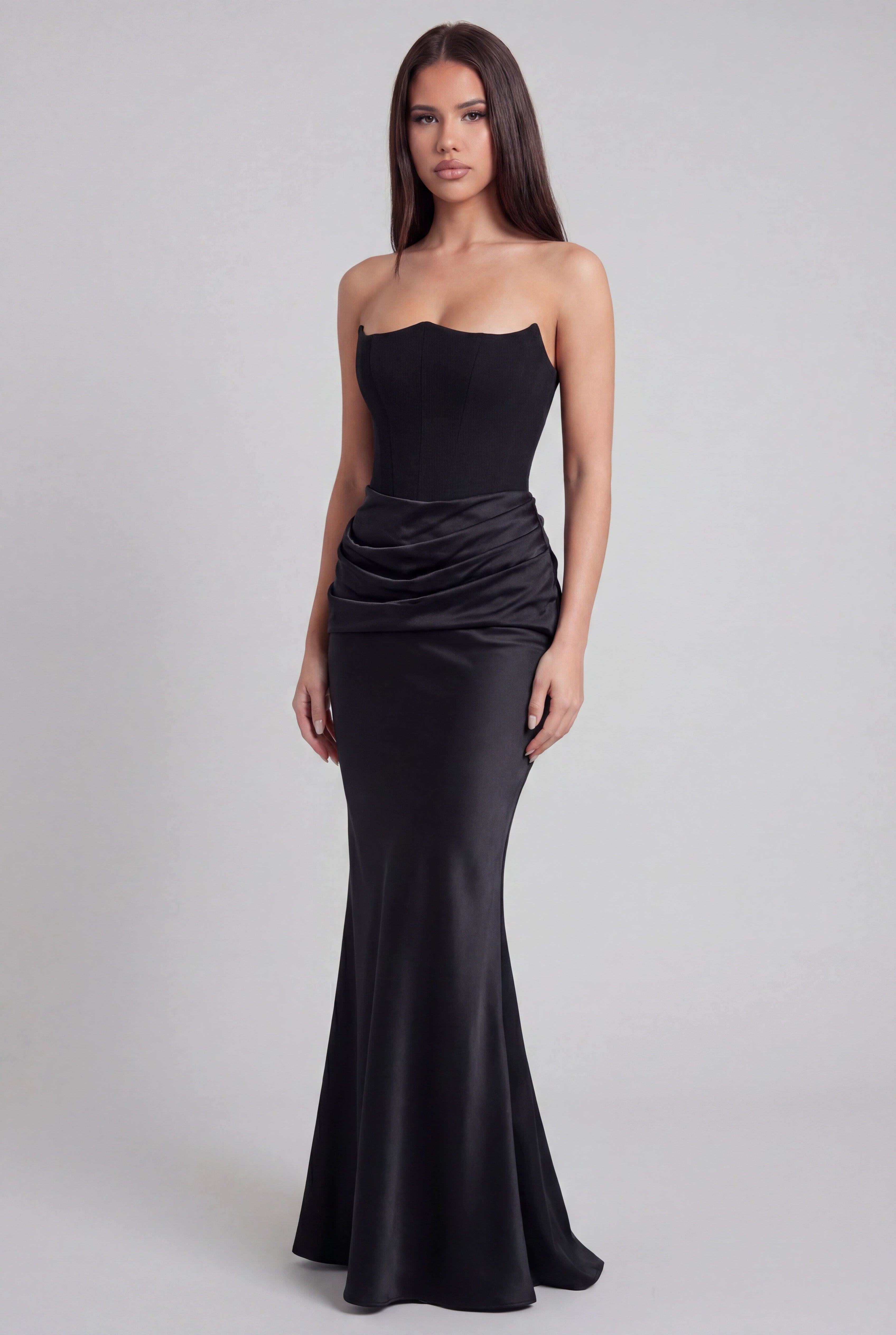Eliza Strapless Corset Maxi Dress