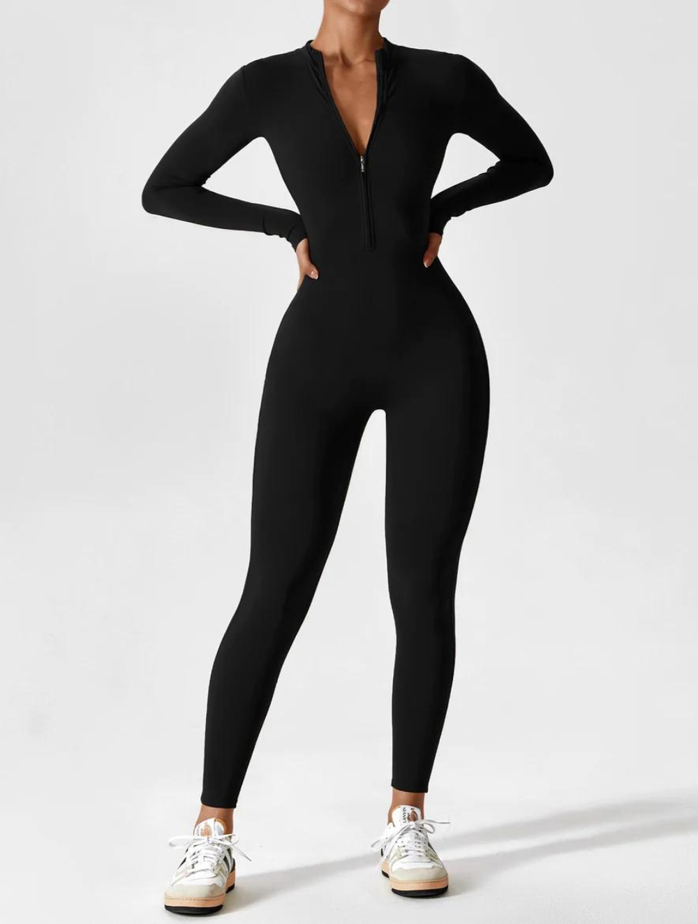 Long Sleeve Zipper Jumpsuit - GetLivetta