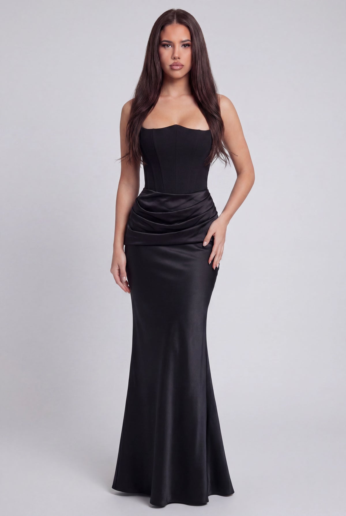 Eliza Strapless Corset Maxi Dress