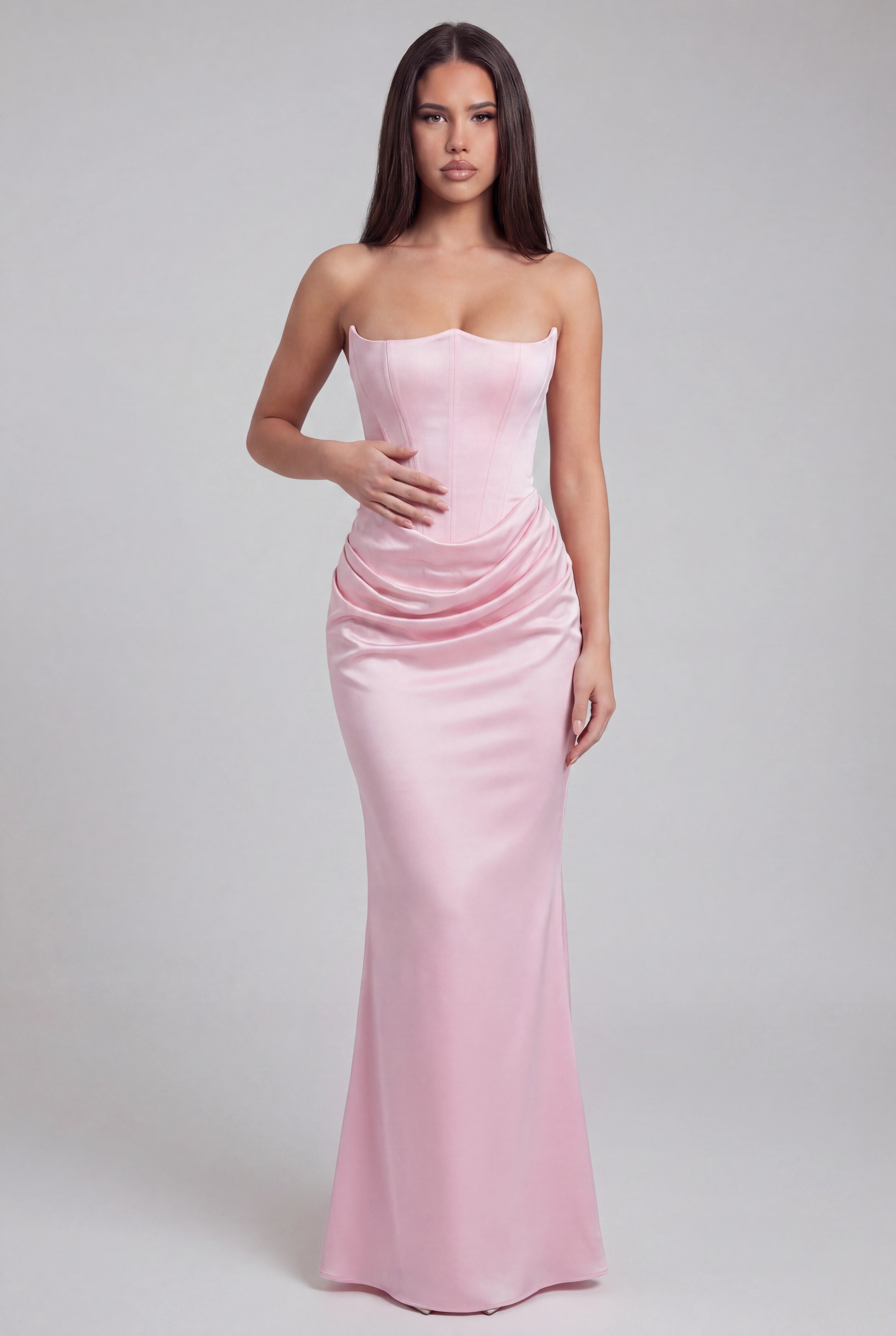 Eliza Strapless Corset Maxi Dress