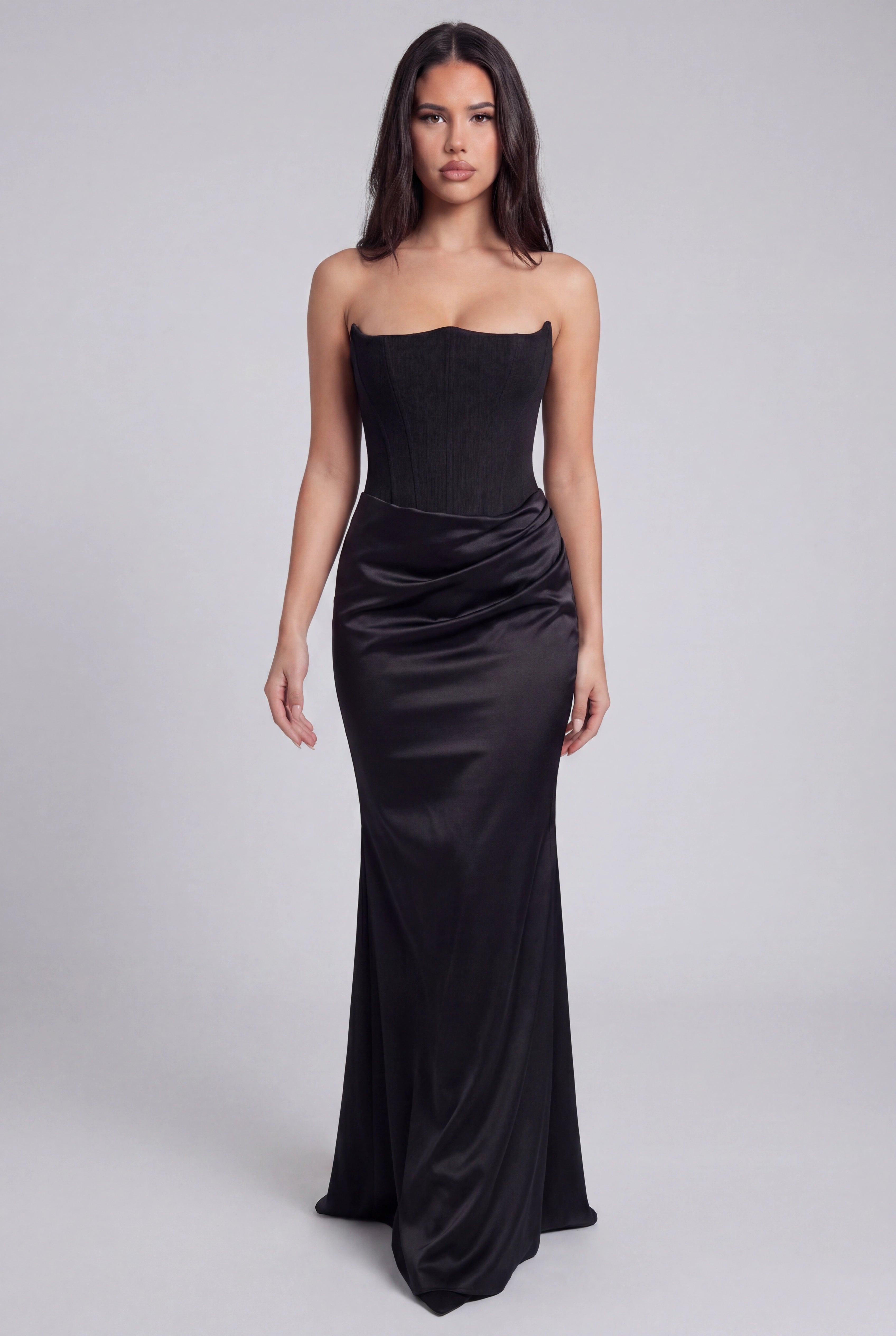 Eliza Strapless Corset Maxi Dress