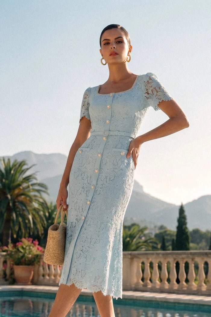 Azalea Lace Midi Dress - Livetta