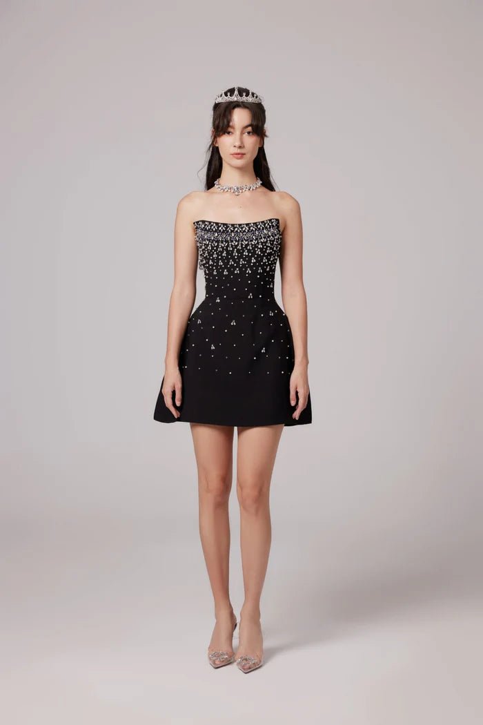 Cassandra Embellished Mini Dress - Livetta