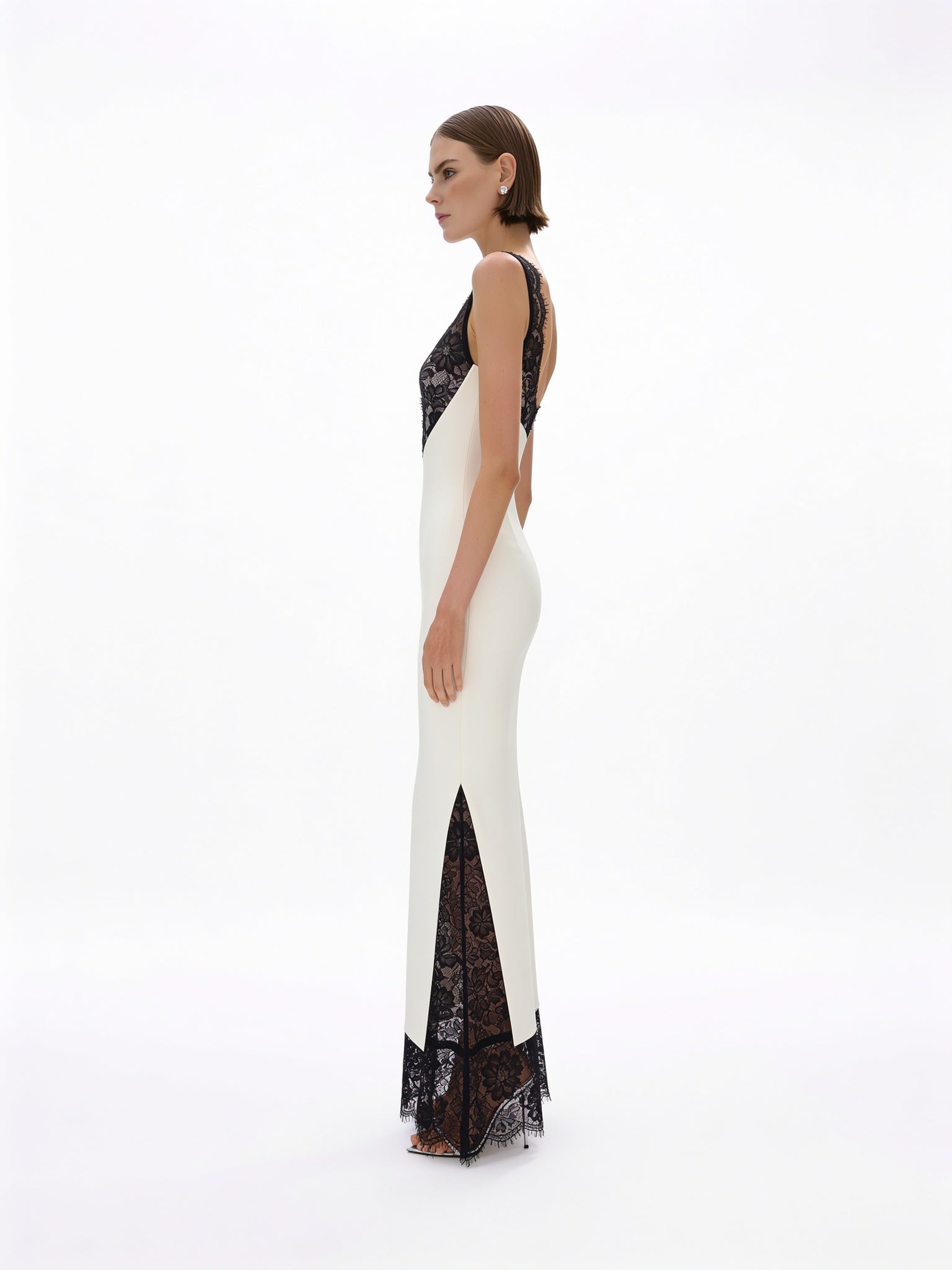 Roxette Lace Deep V Maxi Dress
