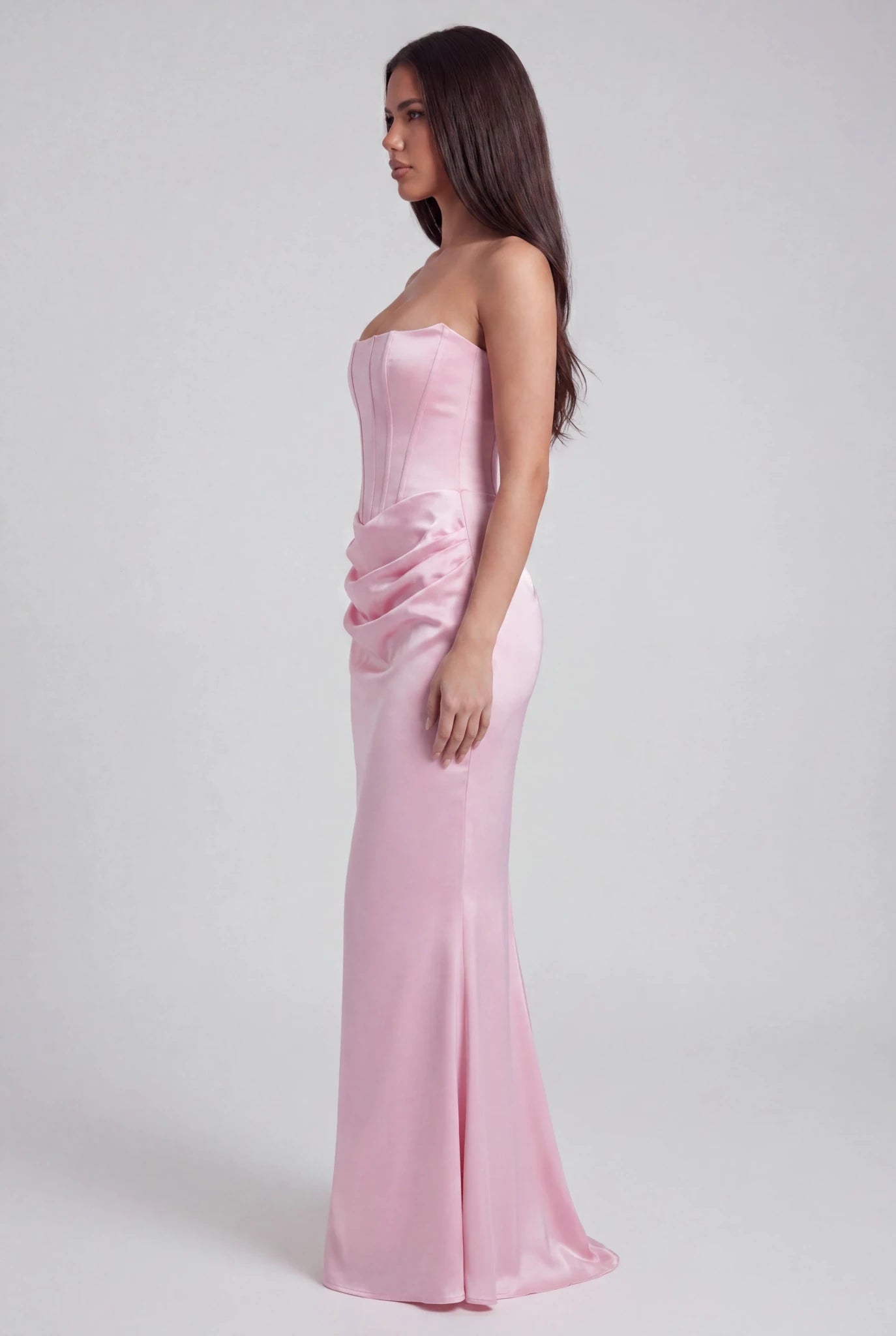 Eliza Strapless Corset Maxi Dress - Livetta