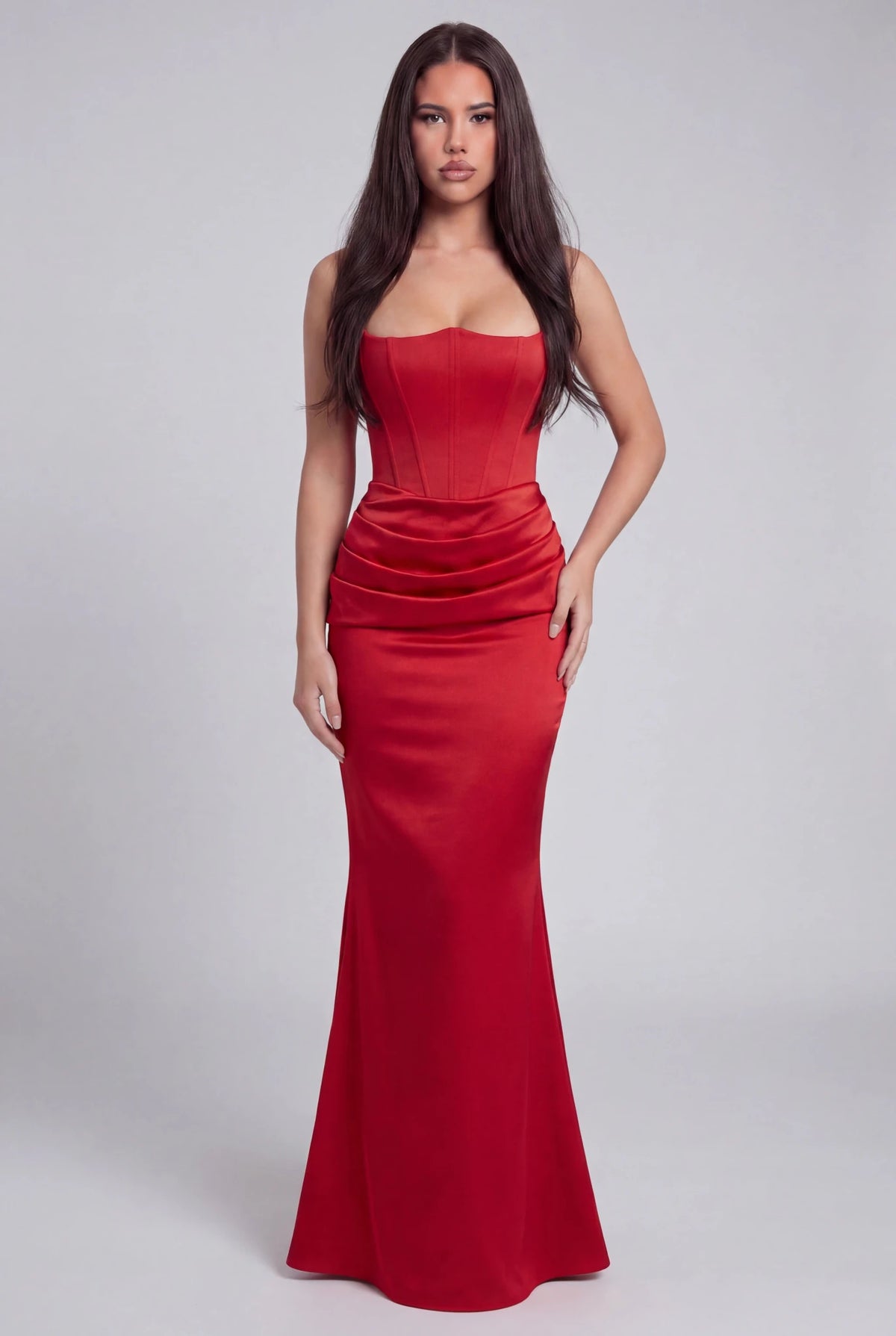 Eliza Strapless Corset Maxi Dress - Livetta