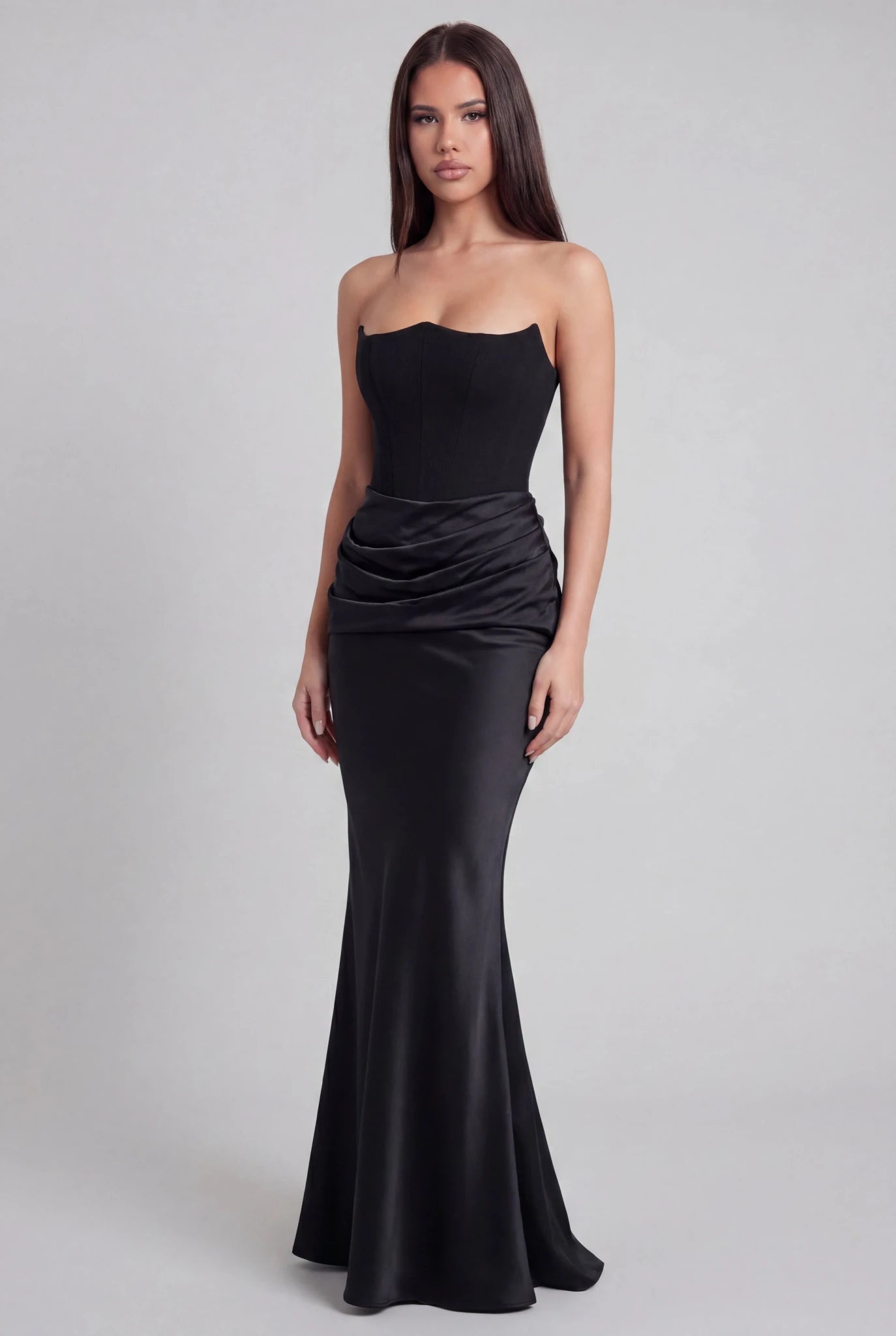 Eliza Strapless Corset Maxi Dress - Livetta