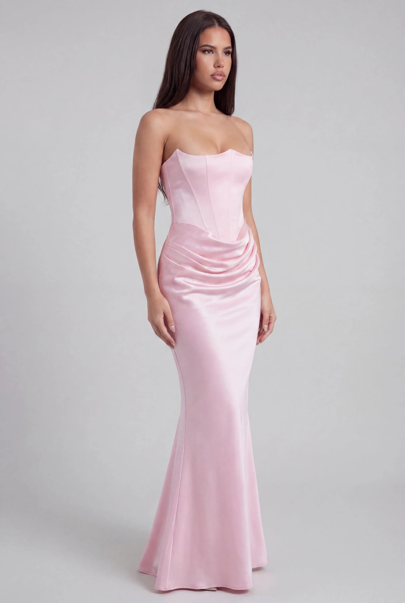 Eliza Strapless Corset Maxi Dress - Livetta