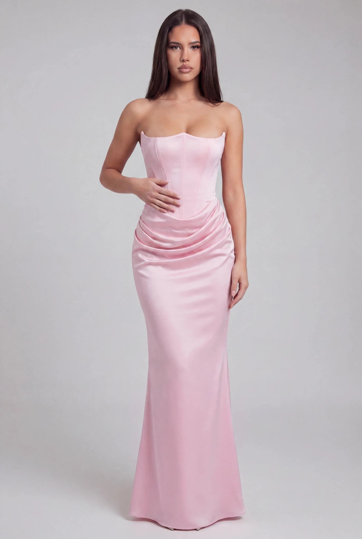 Eliza Strapless Corset Maxi Dress - Livetta