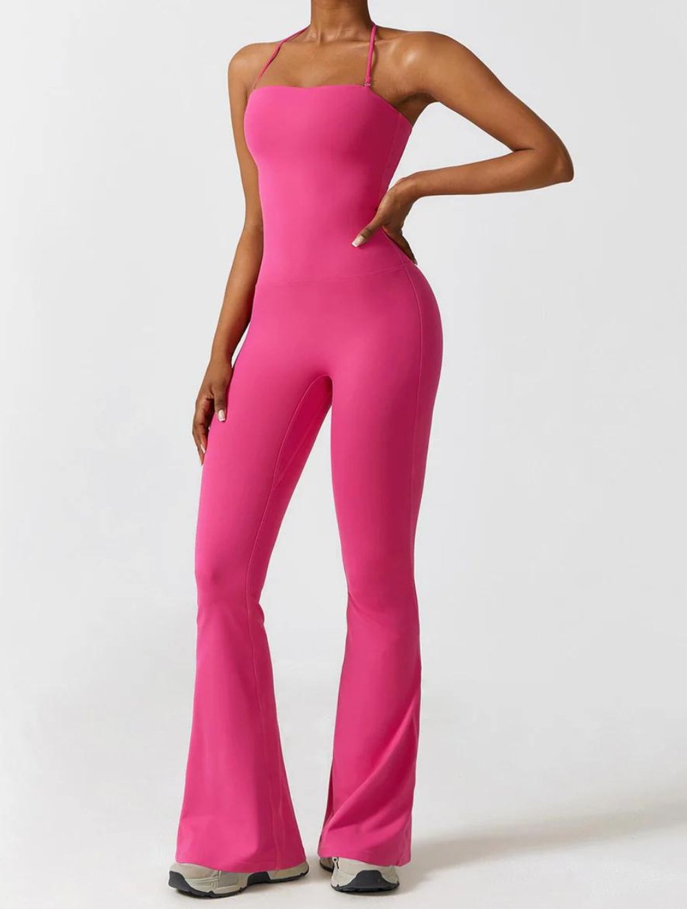 Halter Flared Jumpsuit - GetLivetta