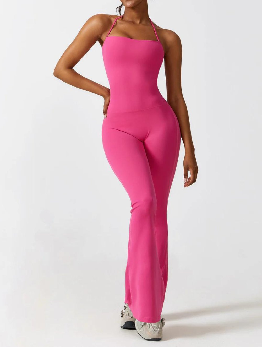 Halter Flared Jumpsuit - GetLivetta