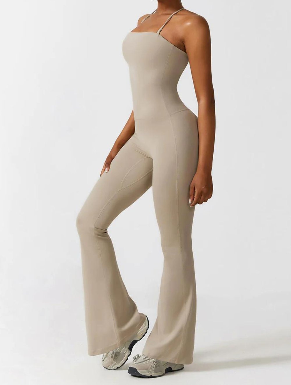 Halter Flared Jumpsuit - GetLivetta