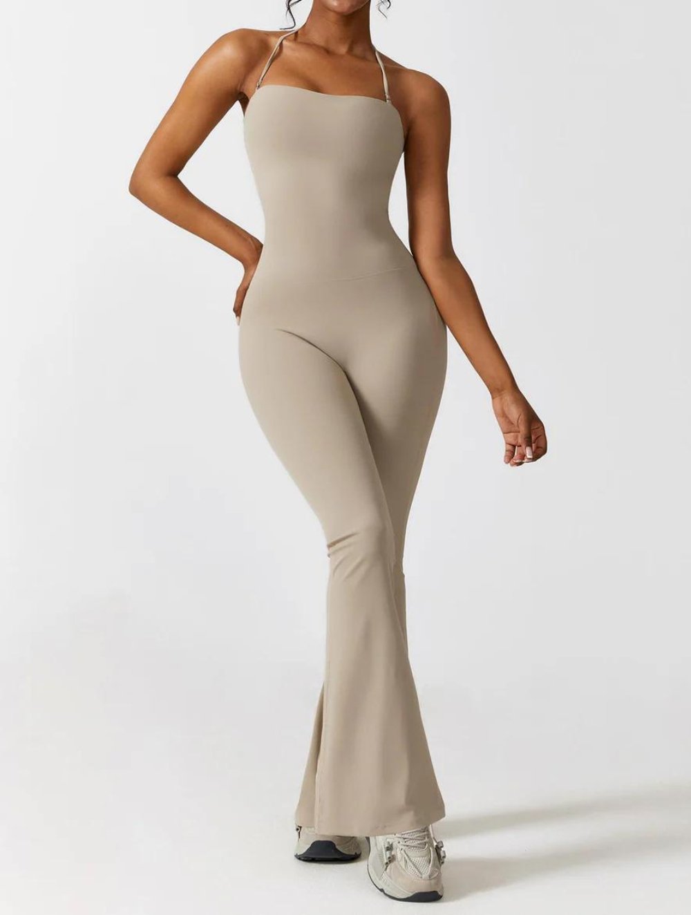 Halter Flared Jumpsuit - GetLivetta